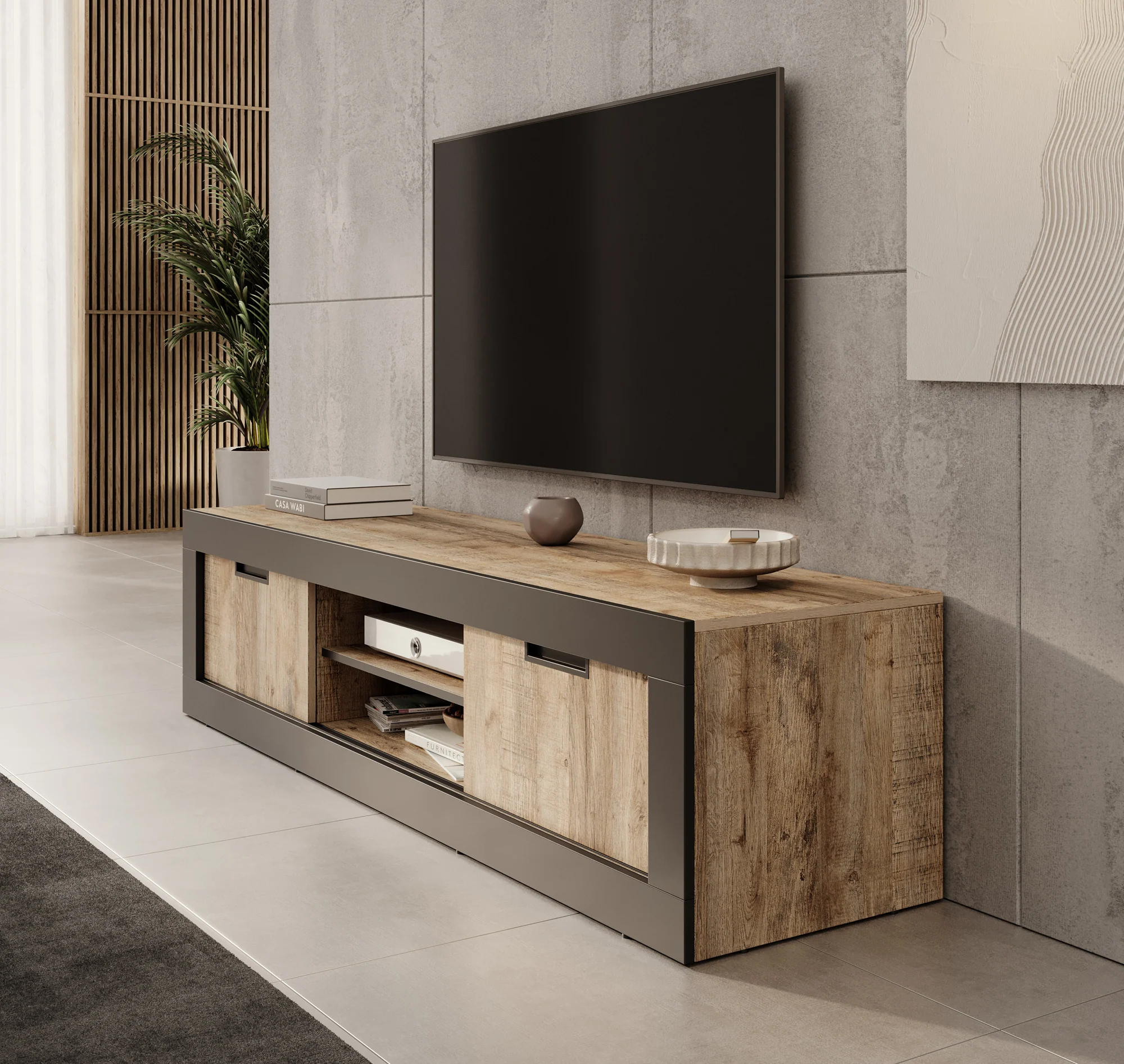 Trinidad - TV-Meubel met 2 deuren - Eiken - 180 cm - Image 4