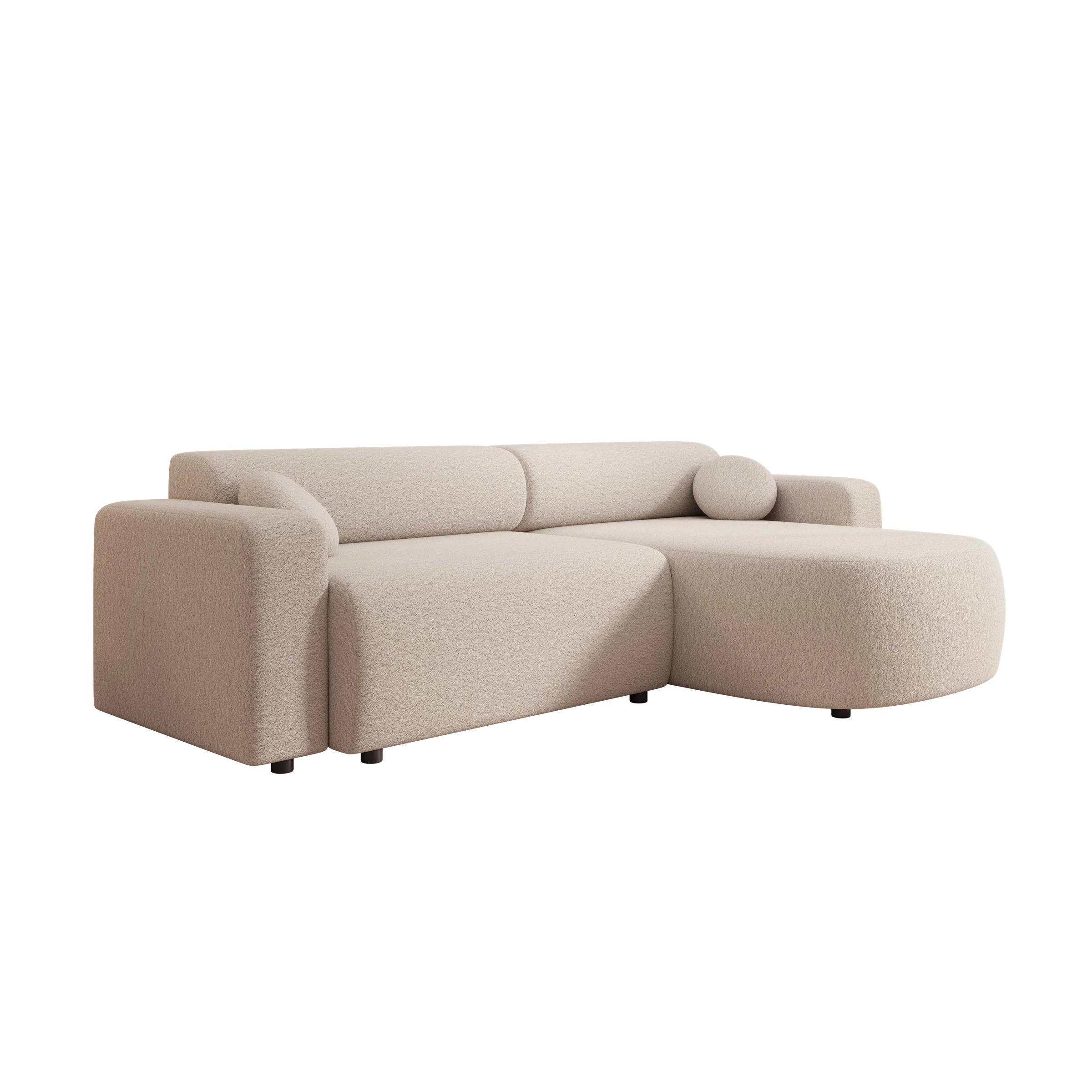 Tripp - Hoekbank 3-zits met slaapfunctie - Stof beige - Universeel - Image 7