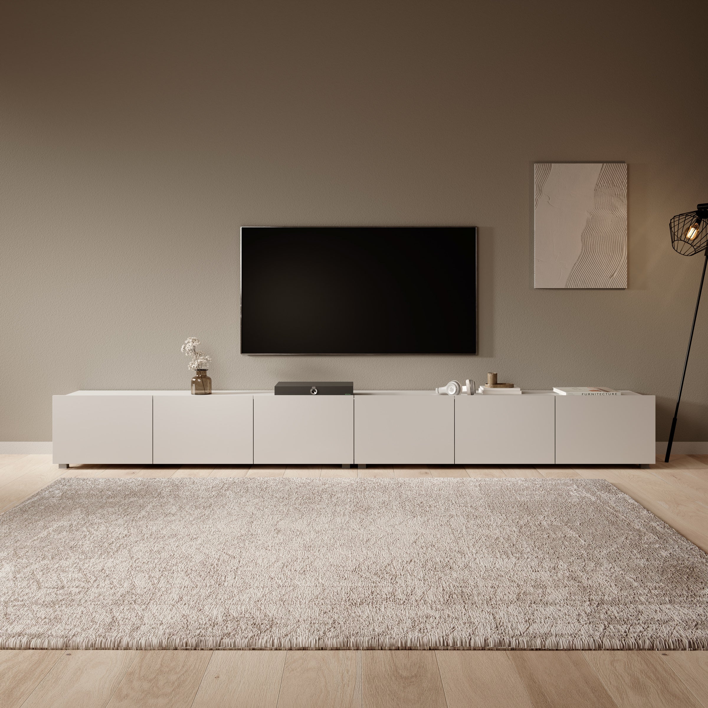 Calgary - TV-Meubel - met 6 deuren - Beige - 300x43x37 cm - Image 5