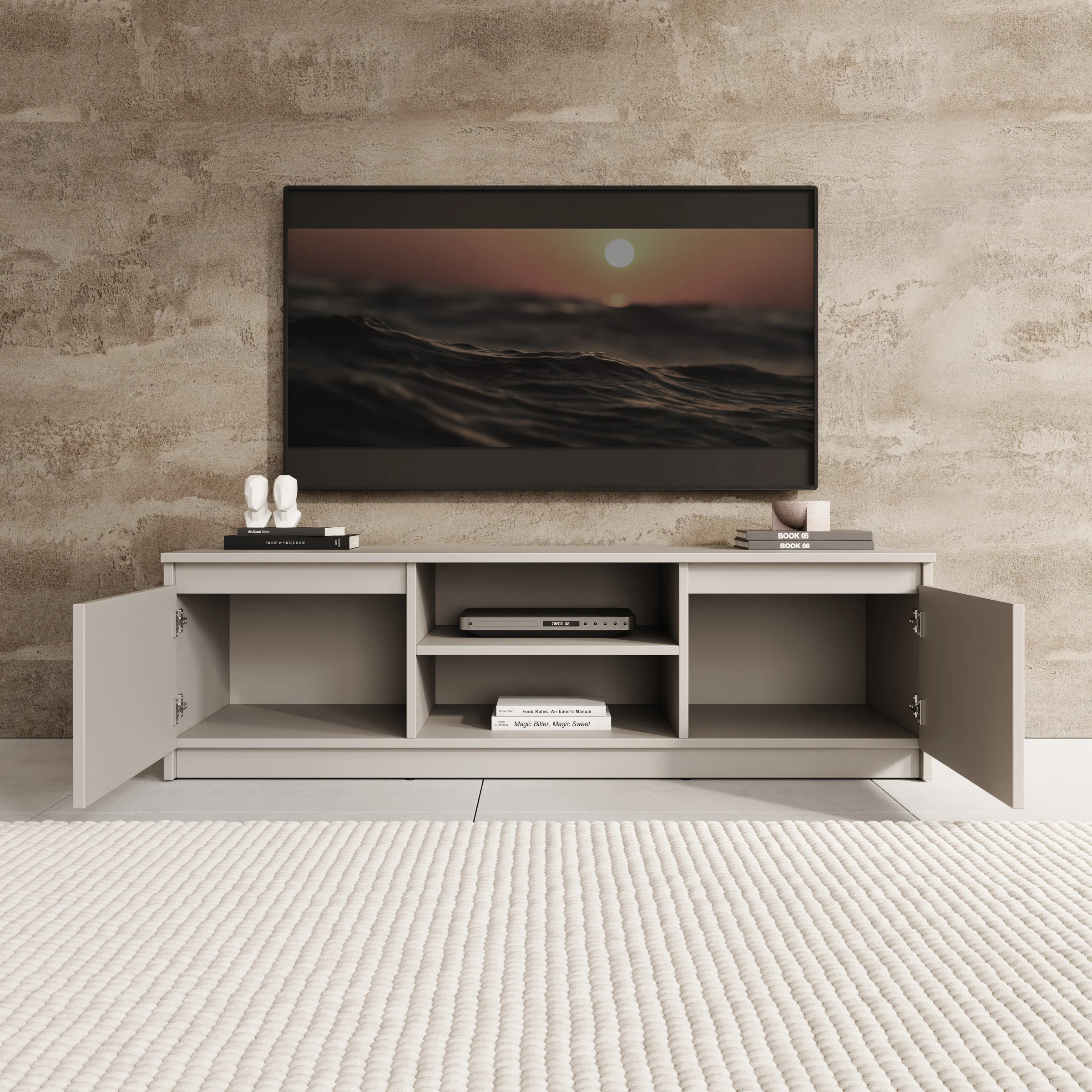 Diaz - TV-Meubel - Beige - 120x38x36 cm - Image 2