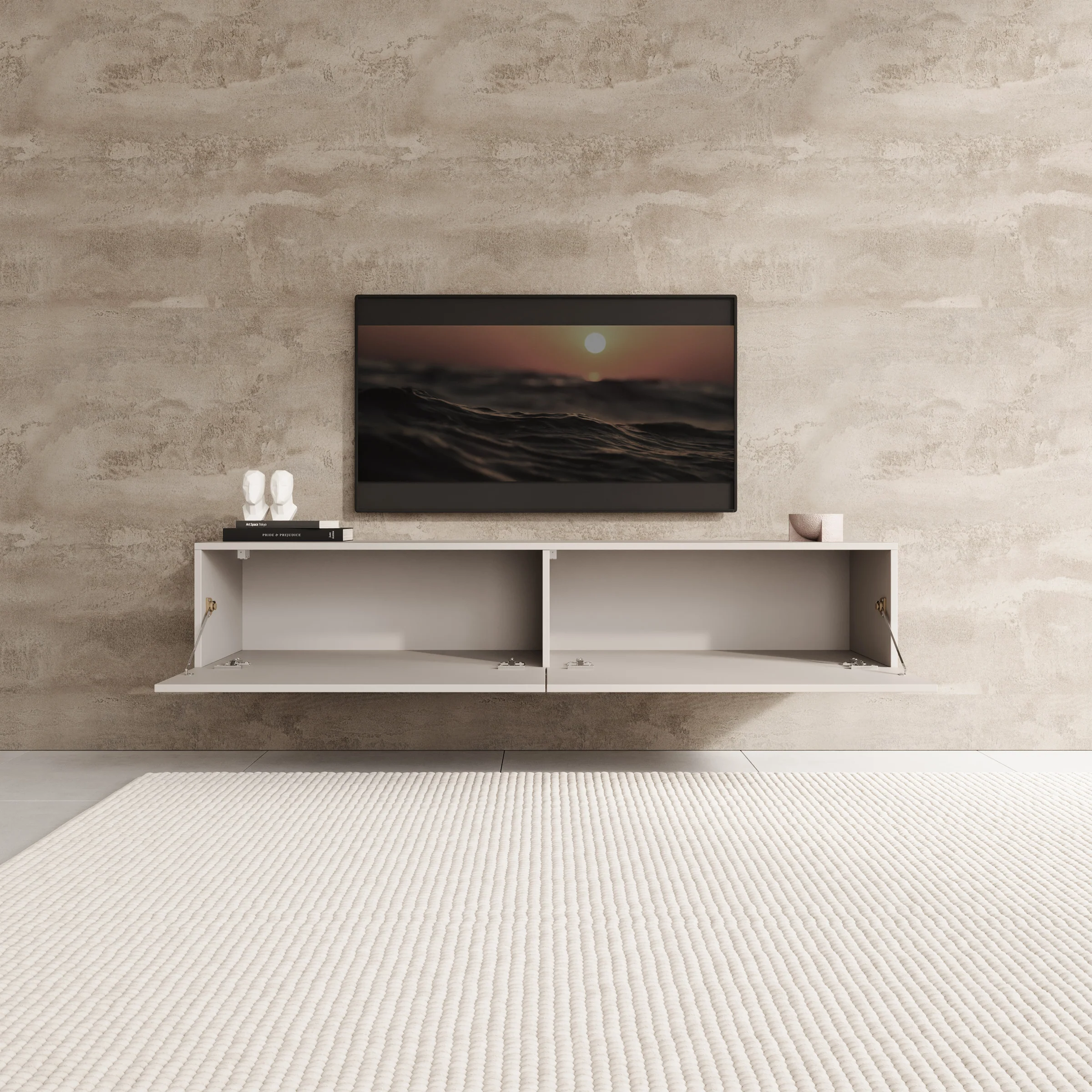 Palm - TV-Meubel - Beige - 160x40x30 cm - Image 2