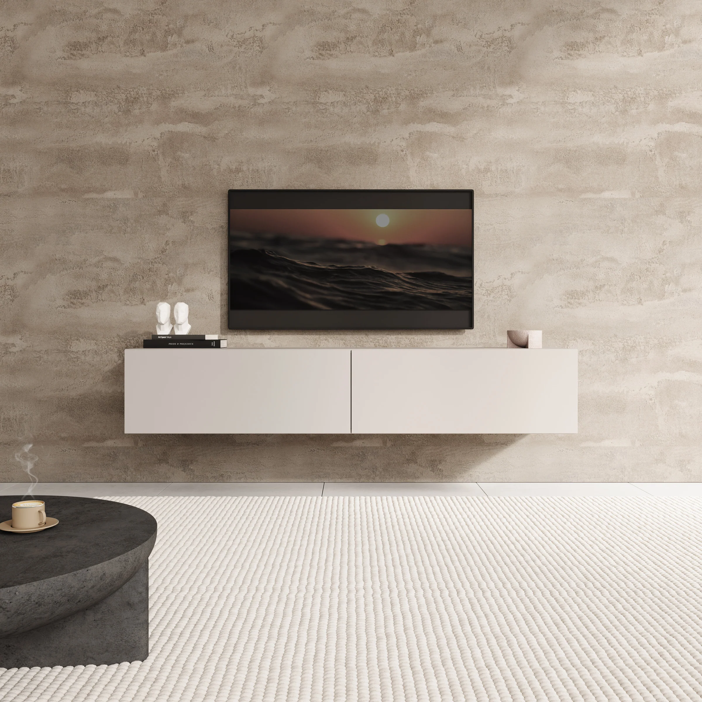 Palm - TV-Meubel - Beige - 160x40x30 cm - Image 3