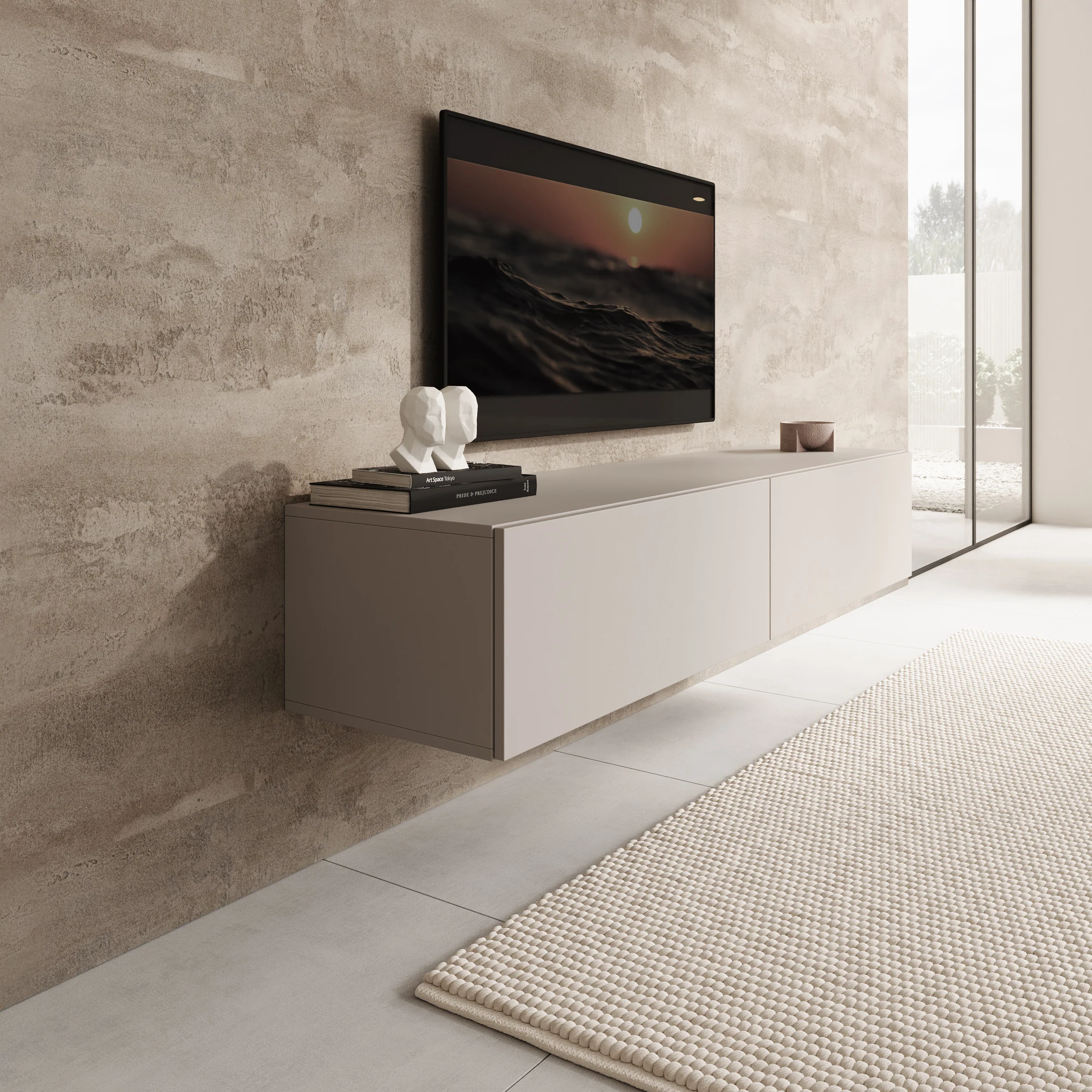 Palm - TV-Meubel - Beige - 160x40x30 cm - Image 5