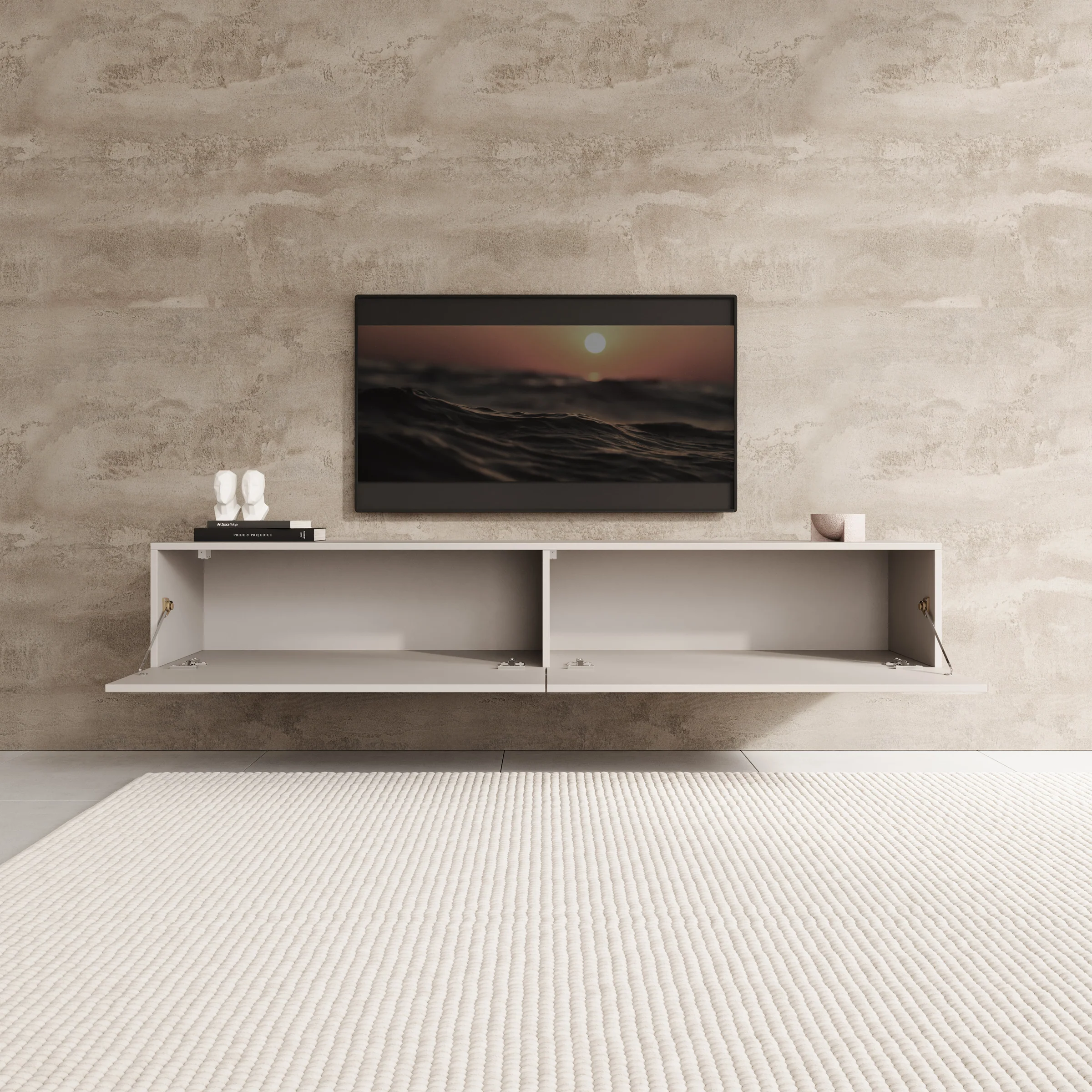 Palm - TV-Meubel - Beige - 180x40x30 cm - Image 2