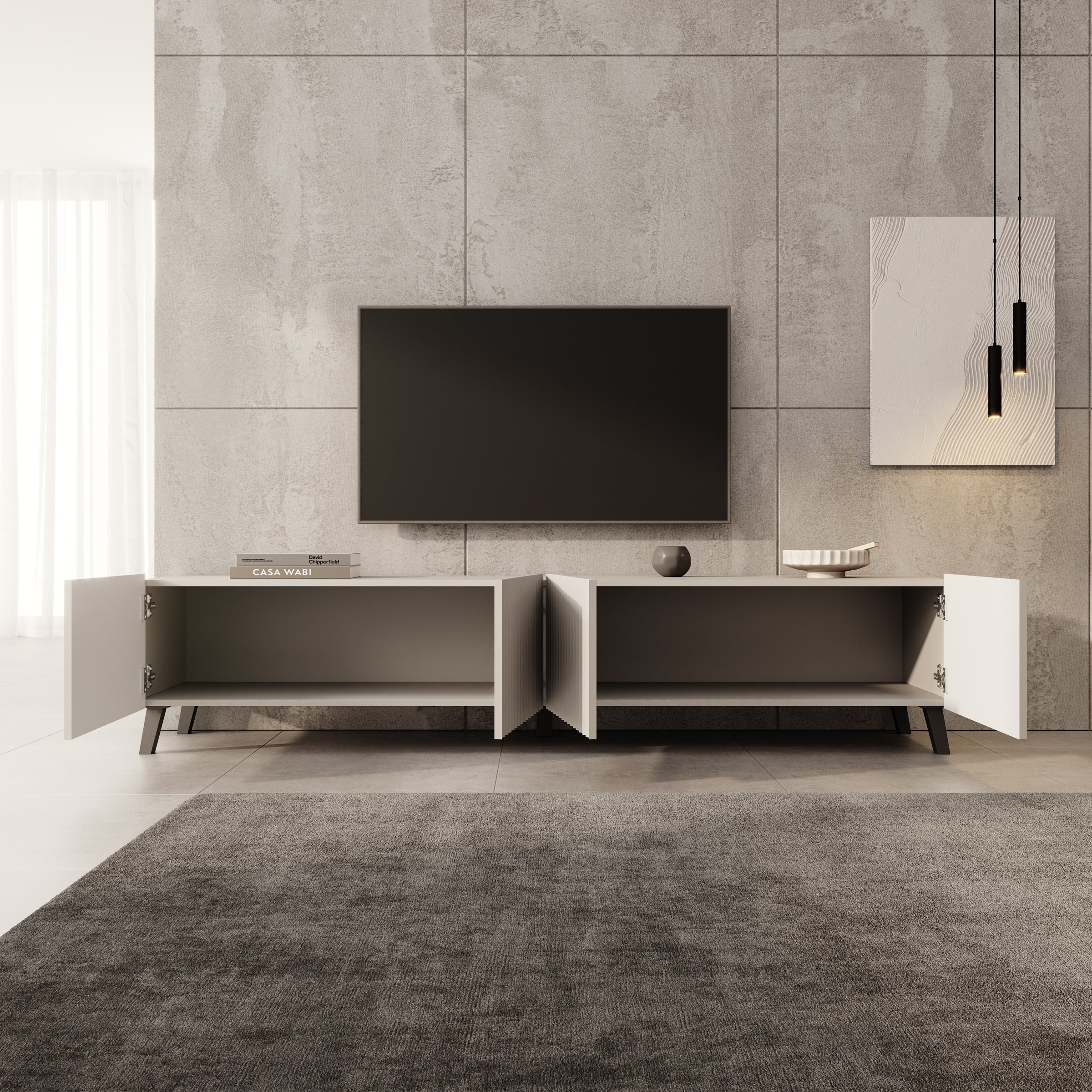 Pepinos 2 - TV-Meubel - Beige - 200x42x44 cm - Image 2