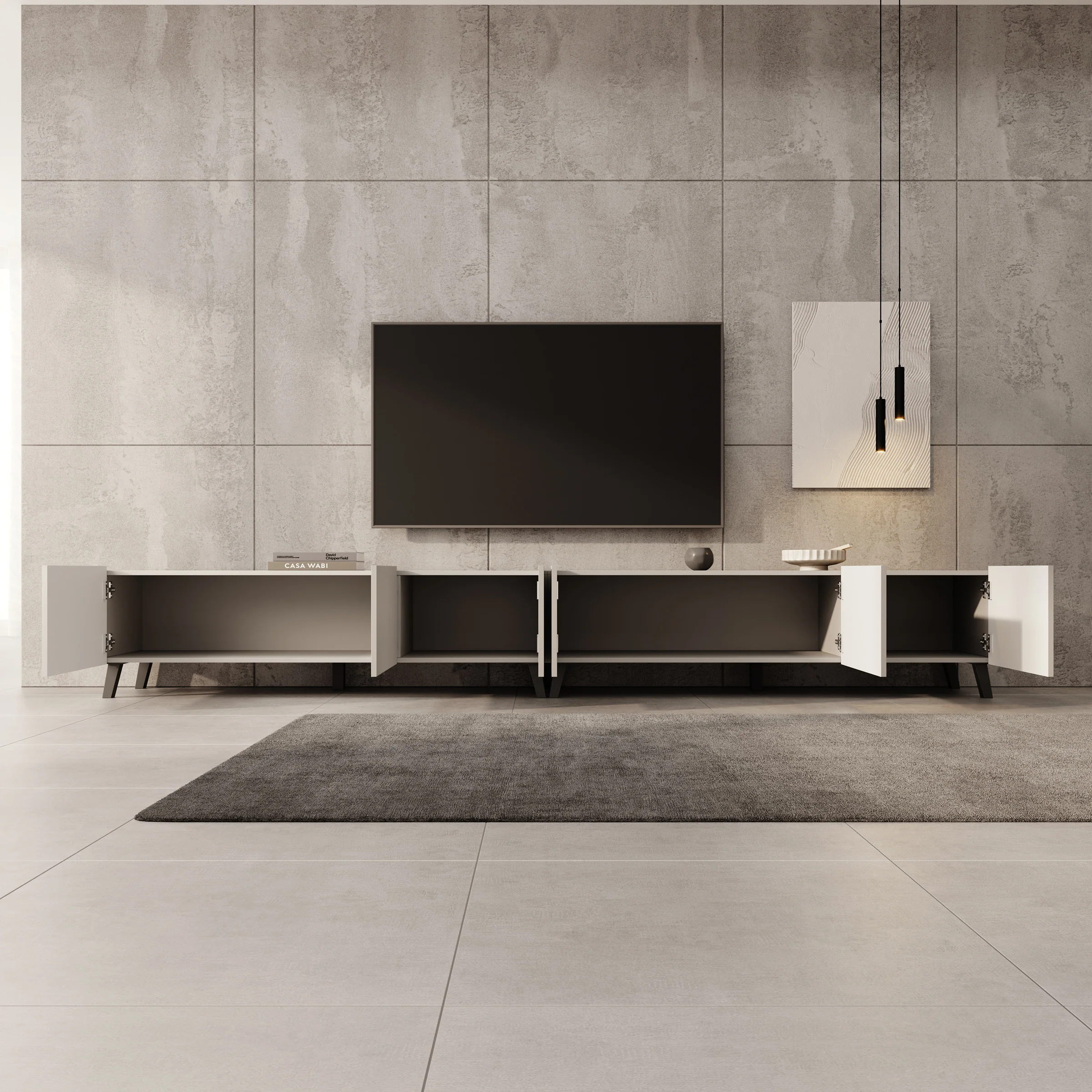 Pepinos 2 - TV-Meubel - Beige - 300x42x44 cm - Image 2