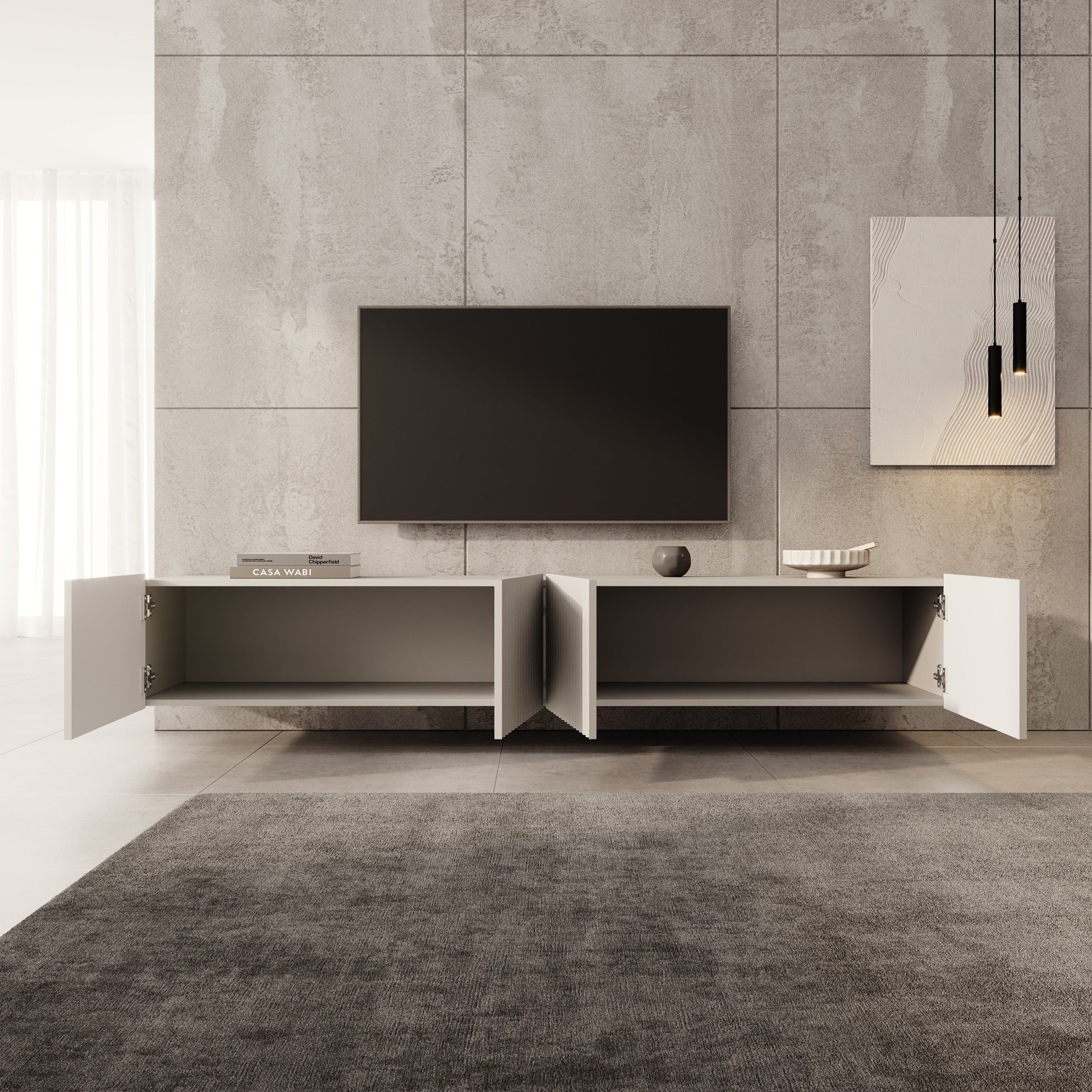 Pepinos - TV-Meubel - Beige - 200x42x33cm - Image 2