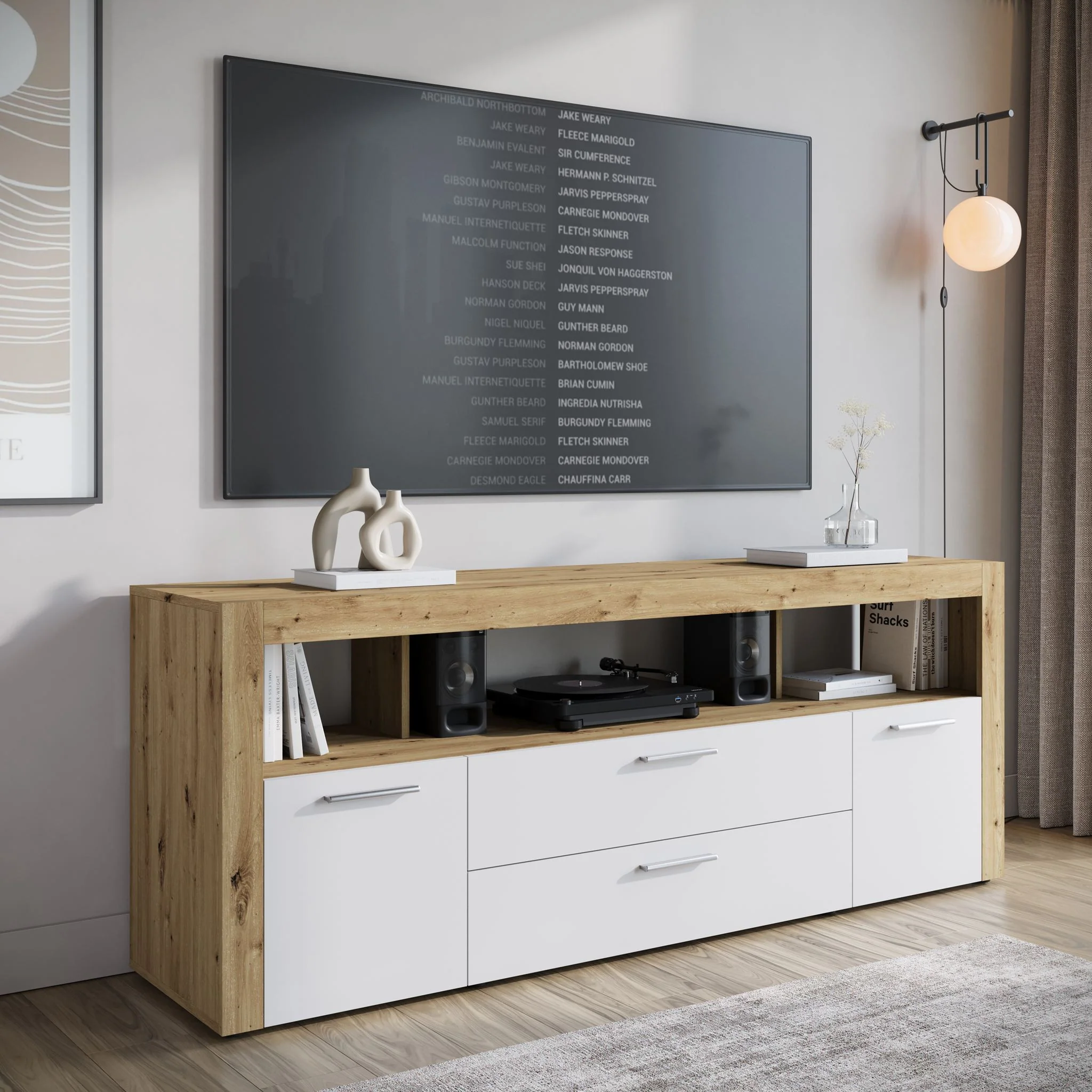 Sharon - TV-Meubel - Wit 2 - 181 cm