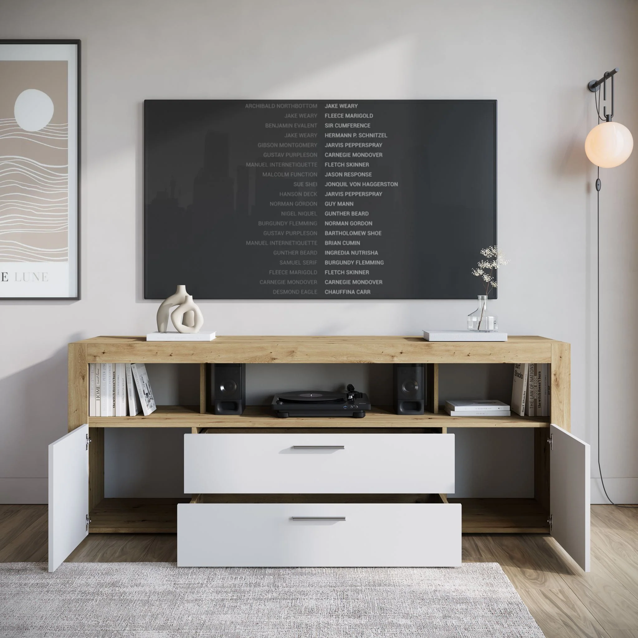 Sharon - TV-Meubel - Wit 2 - 181 cm - Image 2
