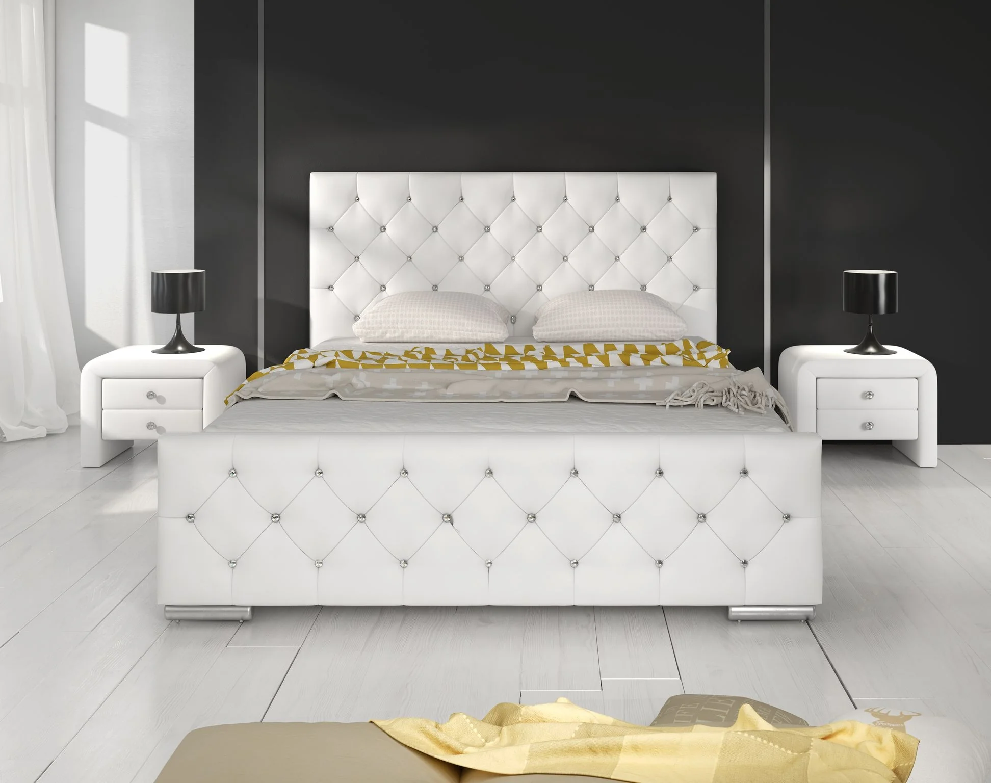 Aventura Diamond - Tweepersoonsbed - Wit - 180x200 cm - Image 2