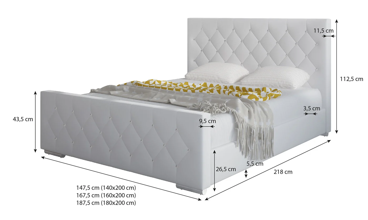 Aventura Diamond - Tweepersoonsbed - Zwart - 140x200 cm - Image 4