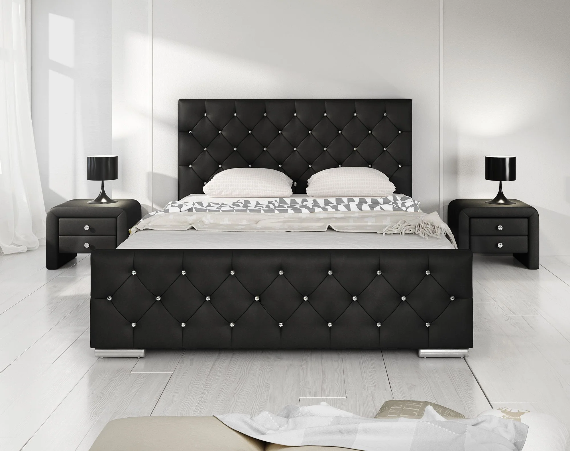 Aventura Diamond - Tweepersoonsbed - Zwart - 180x200 cm - Image 2