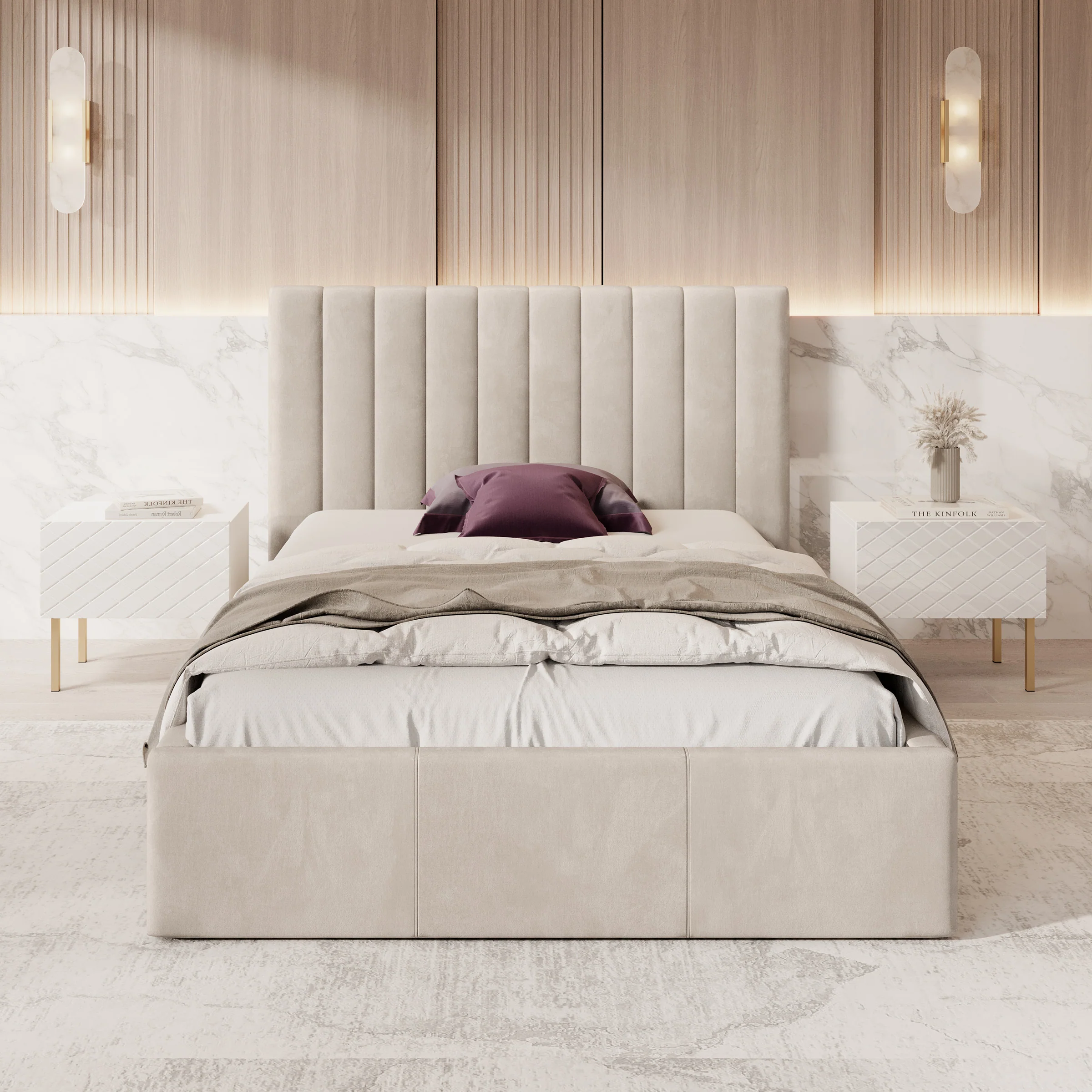 Chief - Tweepersoonsbed - Velvet beige - 140x200 cm - Image 3