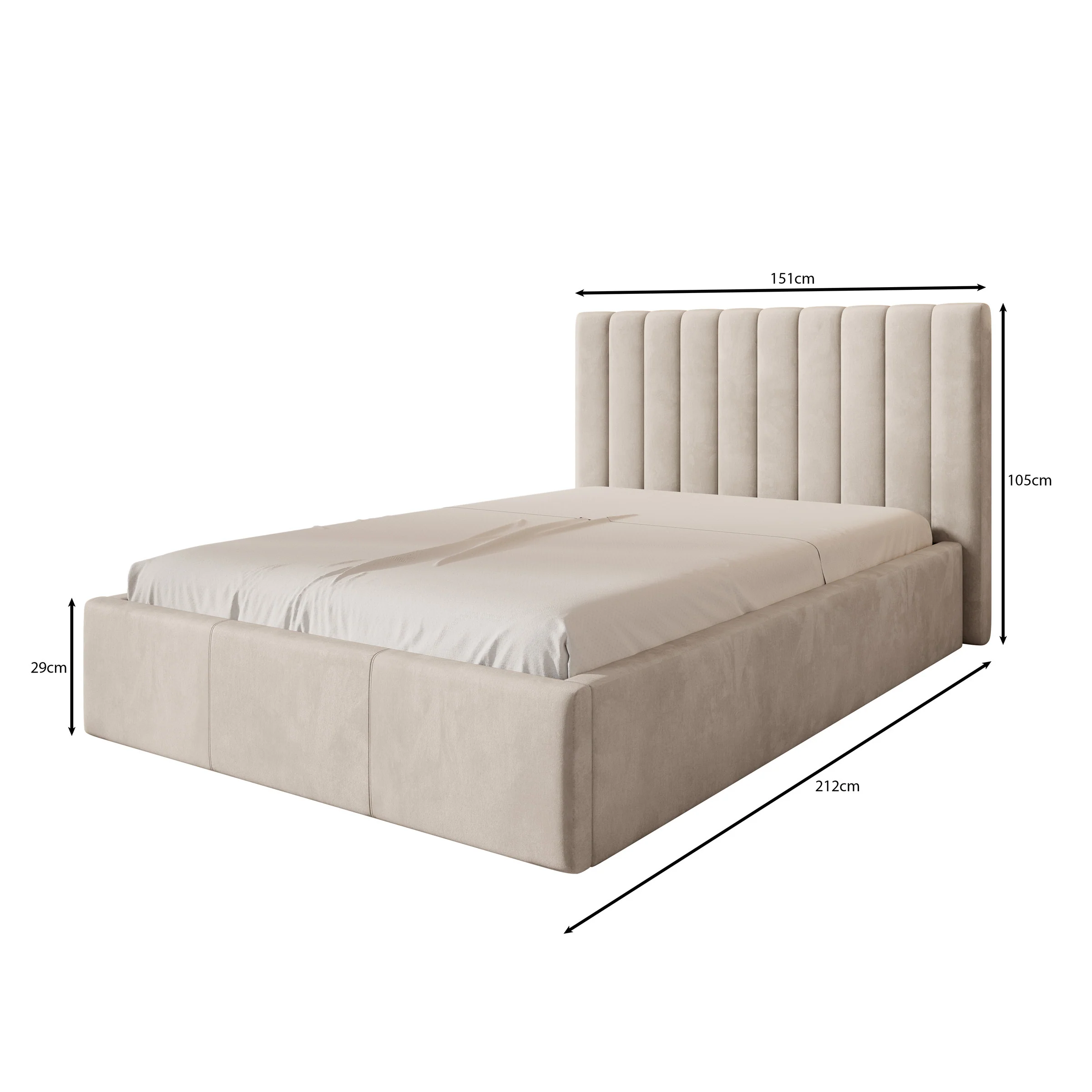 Chief - Tweepersoonsbed - Velvet beige - 140x200 cm - Image 4