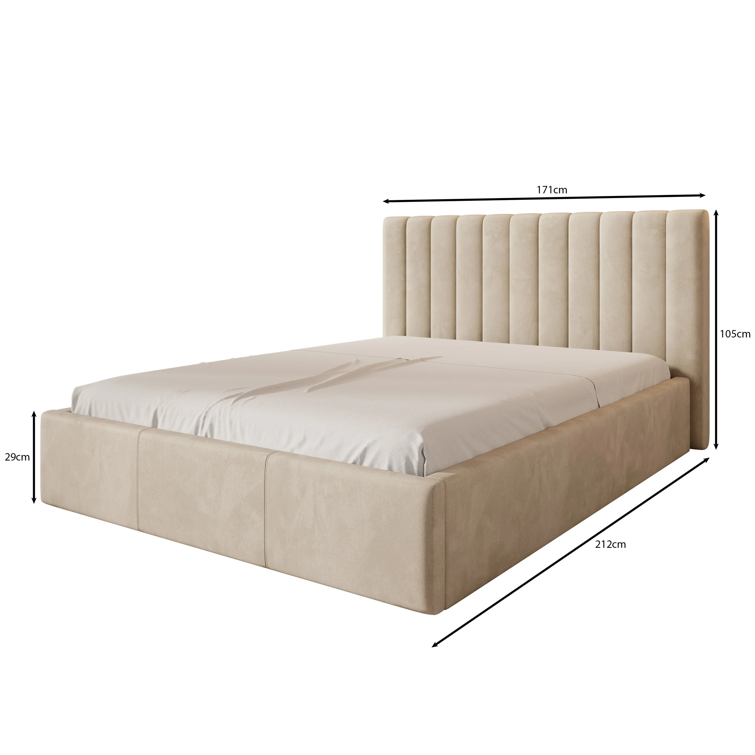 Chief - Tweepersoonsbed - Velvet grijs - 160x200 cm - Image 4