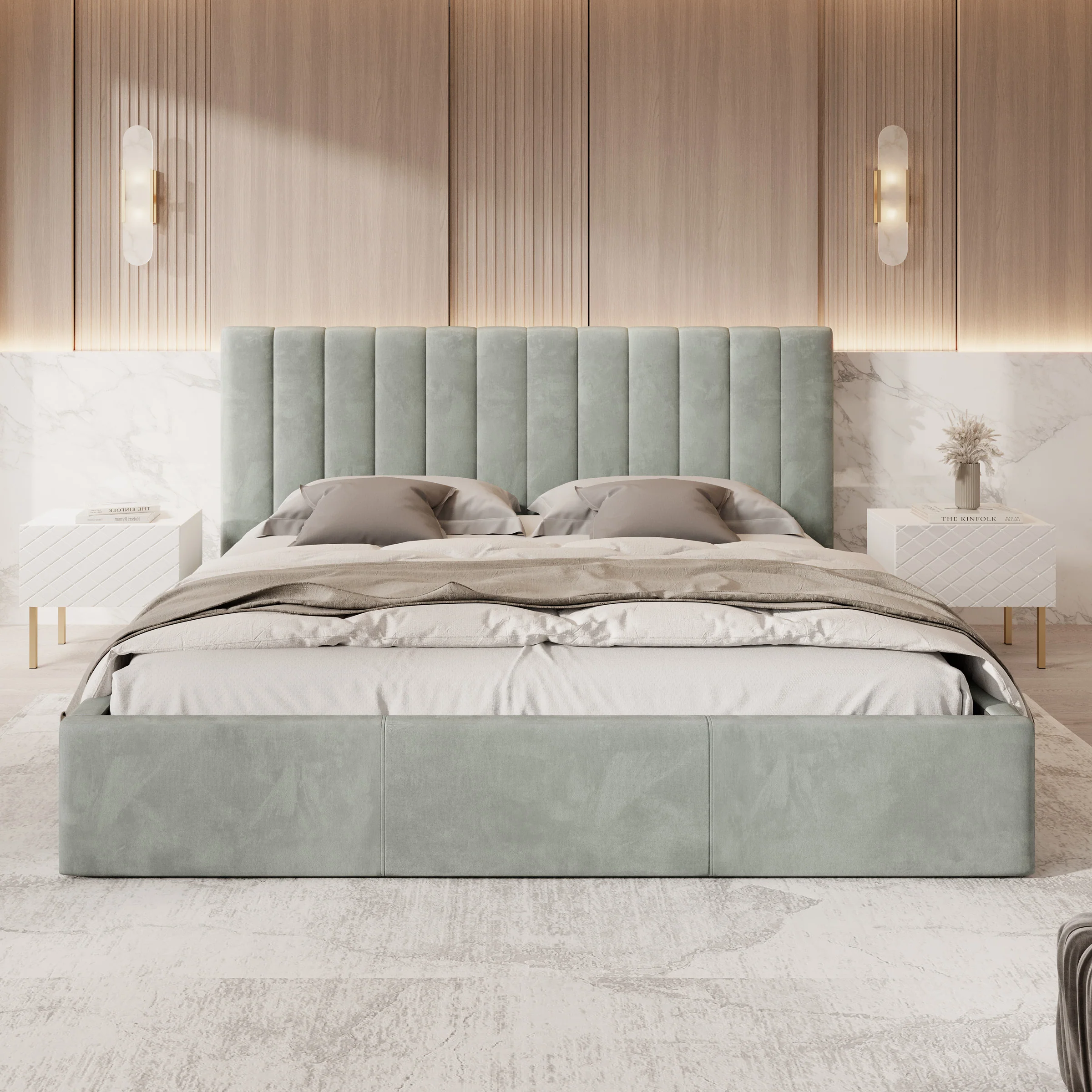 Chief - Tweepersoonsbed - Velvet grijs - 200x200 cm - Image 3