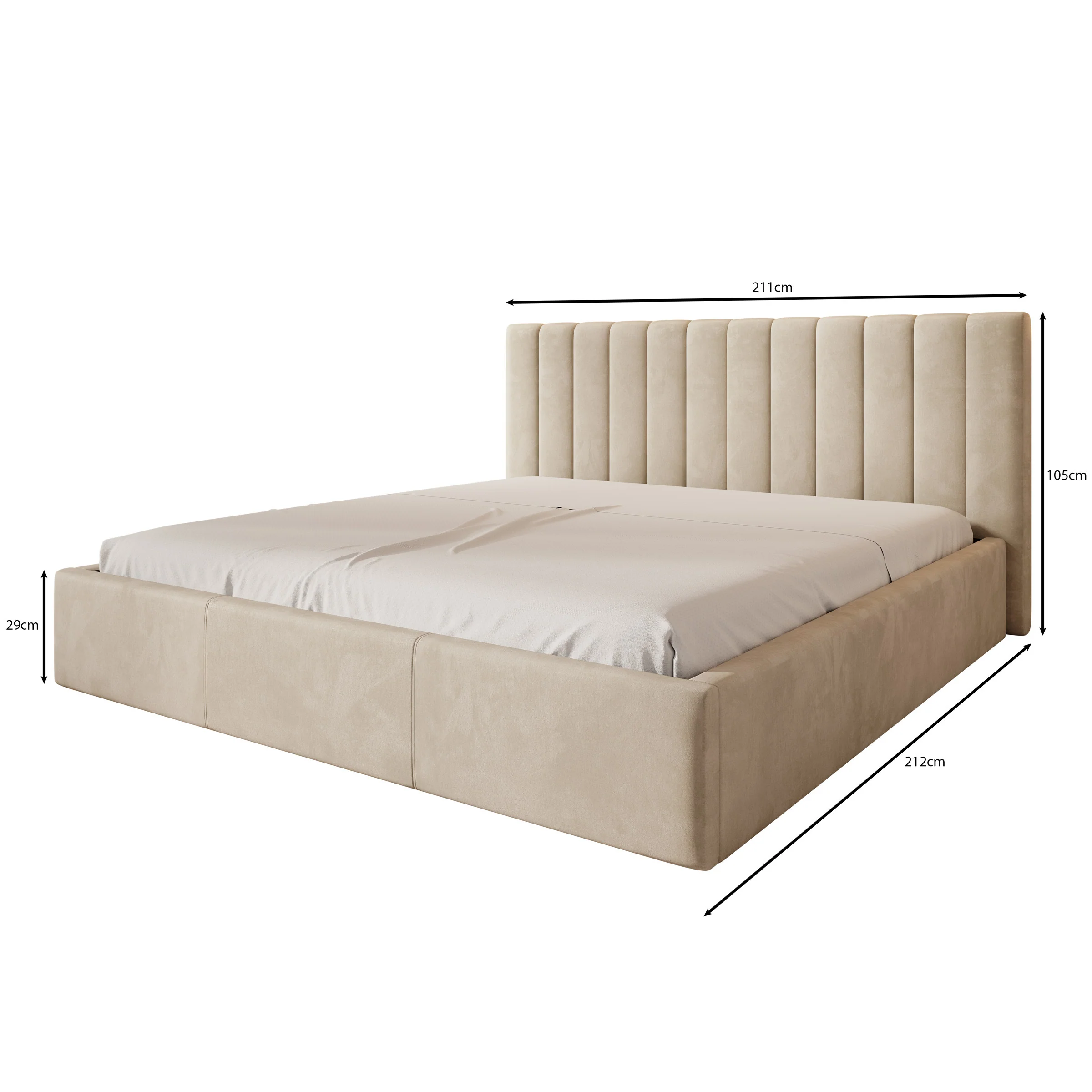 Chief - Tweepersoonsbed - Velvet grijs - 200x200 cm - Image 4