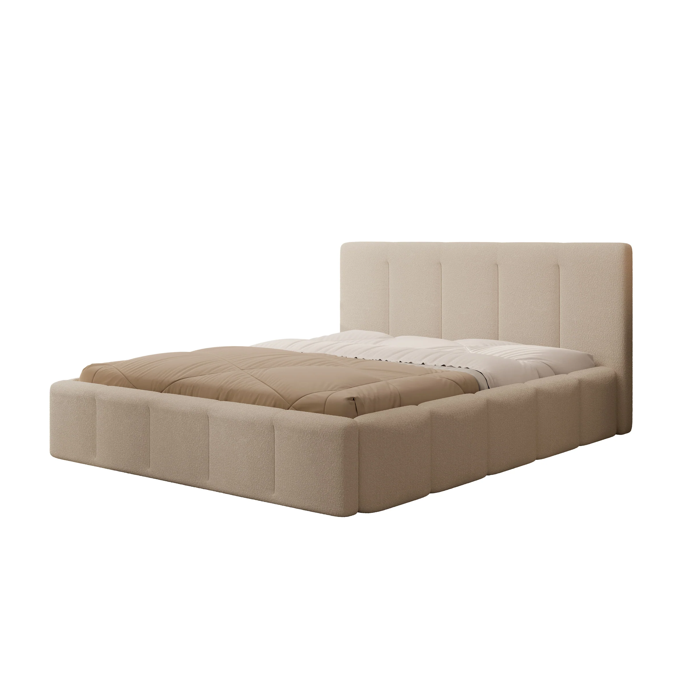 Excalibur - Tweepersoonsbed - Teddystof beige - 160x200 cm - Image 5