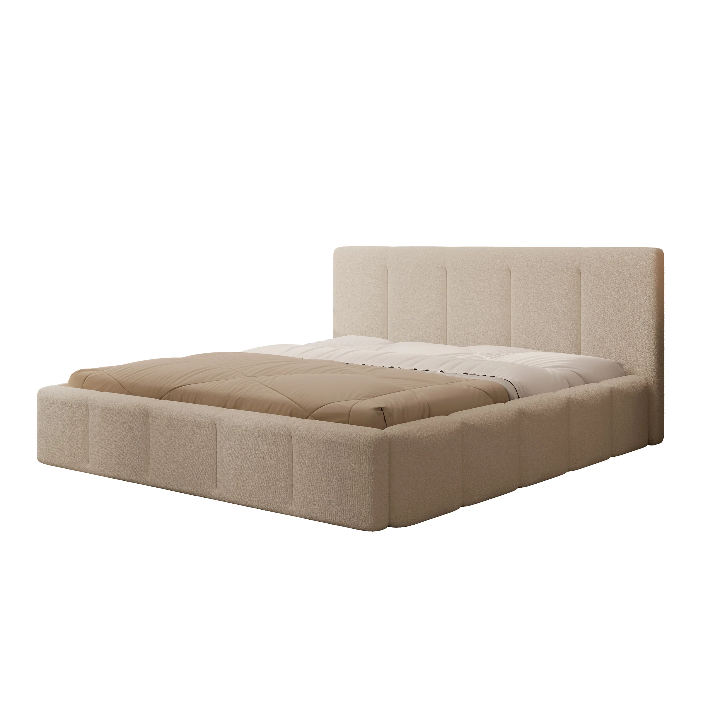 Excalibur - Tweepersoonsbed - Teddystof beige - 180x200 cm - Image 5
