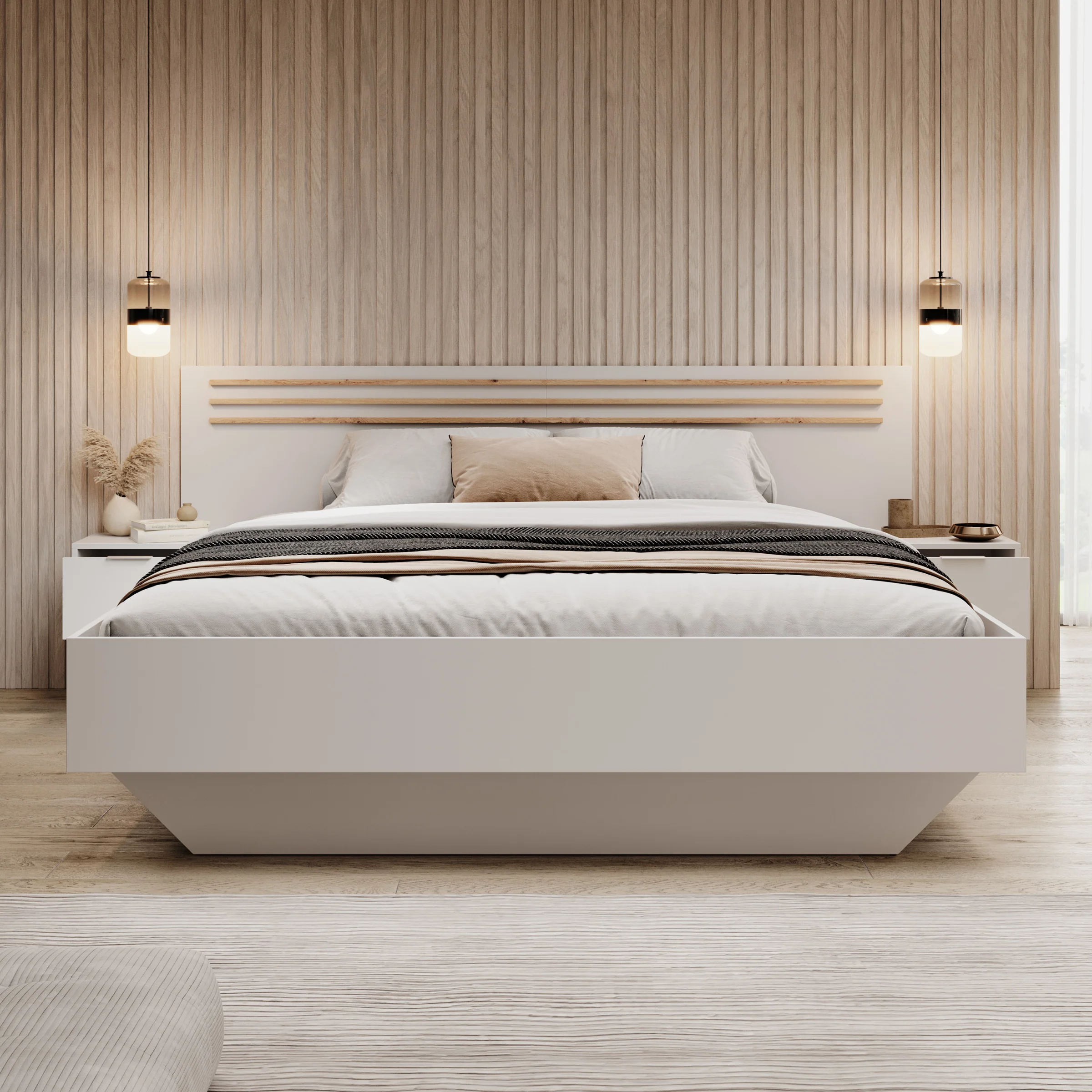 Franklin - Tweepersoonsbed - Wit - 180x200 cm - Image 3
