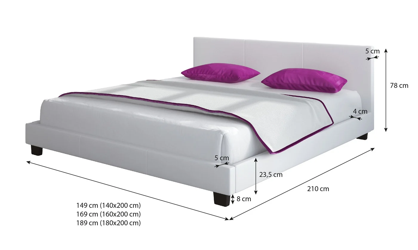 George - Tweepersoonsbed - Stof grijs - 160x200 cm - Image 4