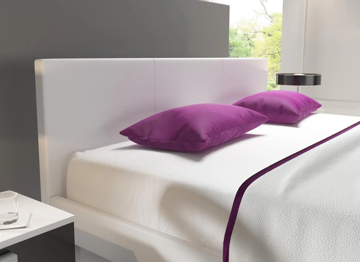 George - Tweepersoonsbed - Kunstleer wit - 160x200 cm - Image 3