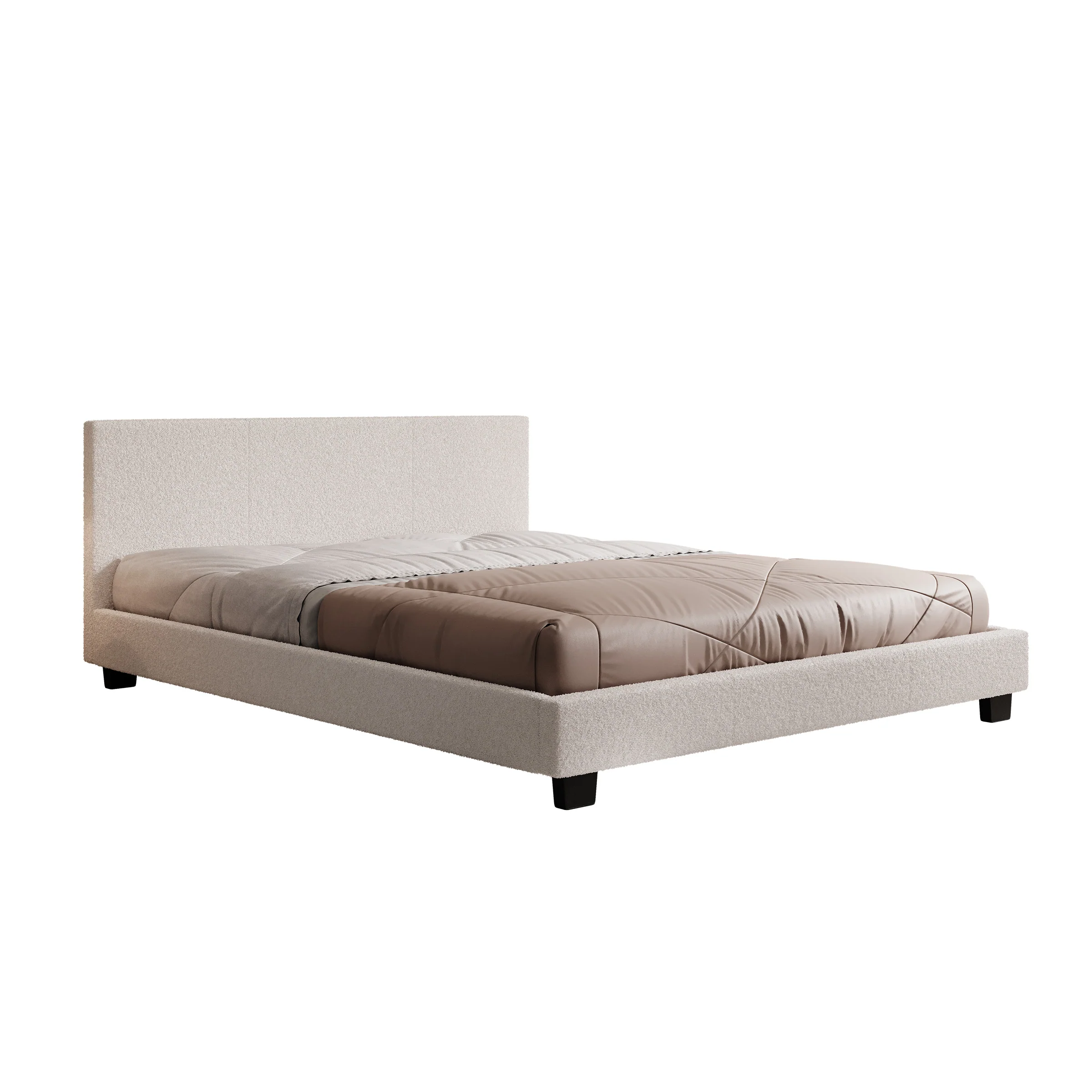 George - Tweepersoonsbed - Teddystof Wit - 160x200x78 cm - Image 5