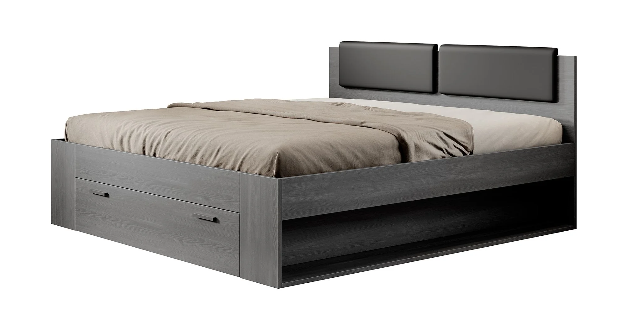 Gina - Tweepersoonsbed met lade - Antraciet - 180x200 cm - Image 5