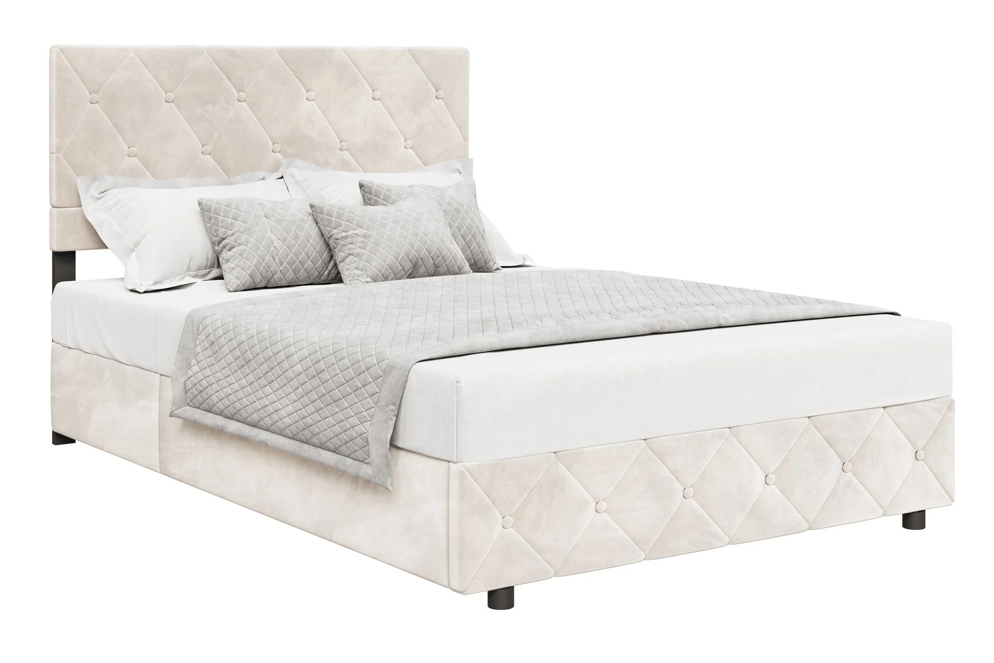 Hernandez - Tweepersoonsbed met opbergruimte - Beige - 140x200 cm - Image 6