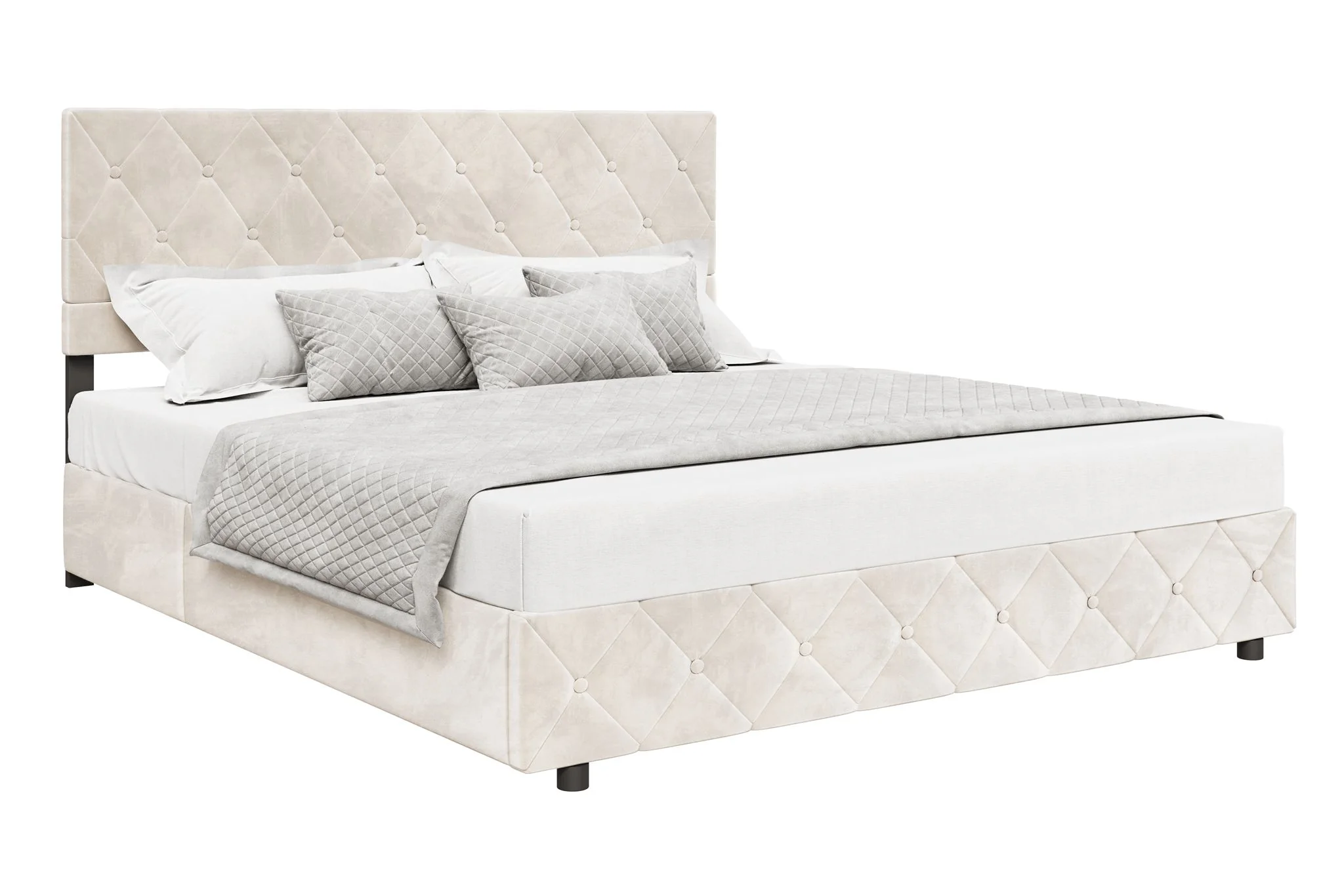 Hernandez - Tweepersoonsbed met opbergruimte - Beige - 180x200 cm - Image 6