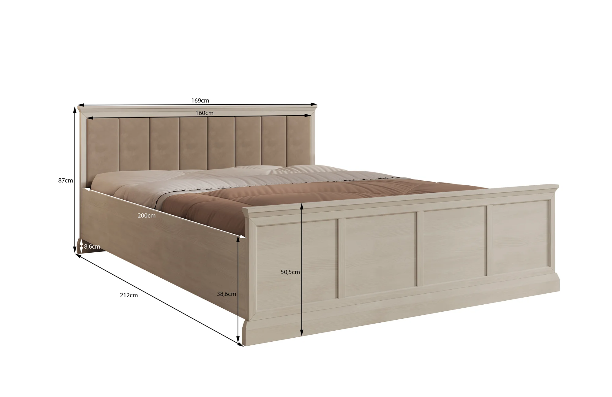 Leroy - Tweepersoonsbed - Wit - 160x200 cm - Image 3