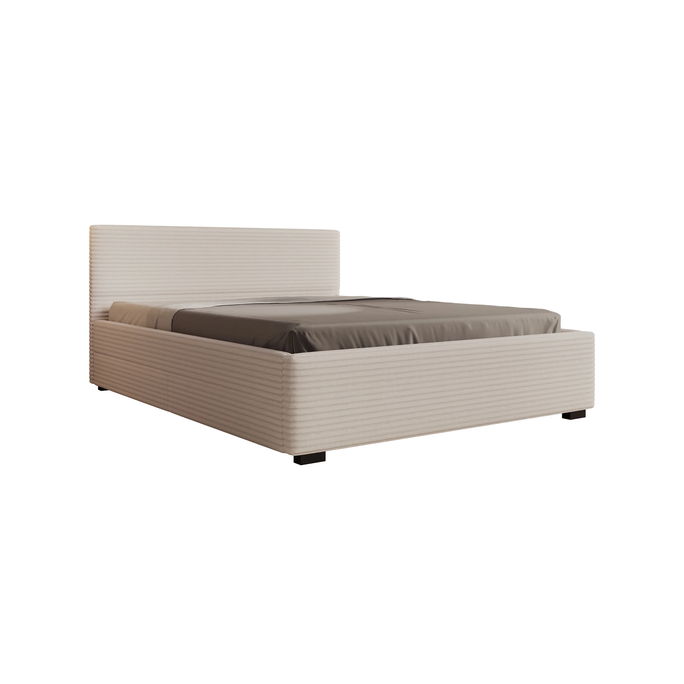 Loox - Tweepersoonsbed - Beige ribstof - 160x200 cm - Image 6