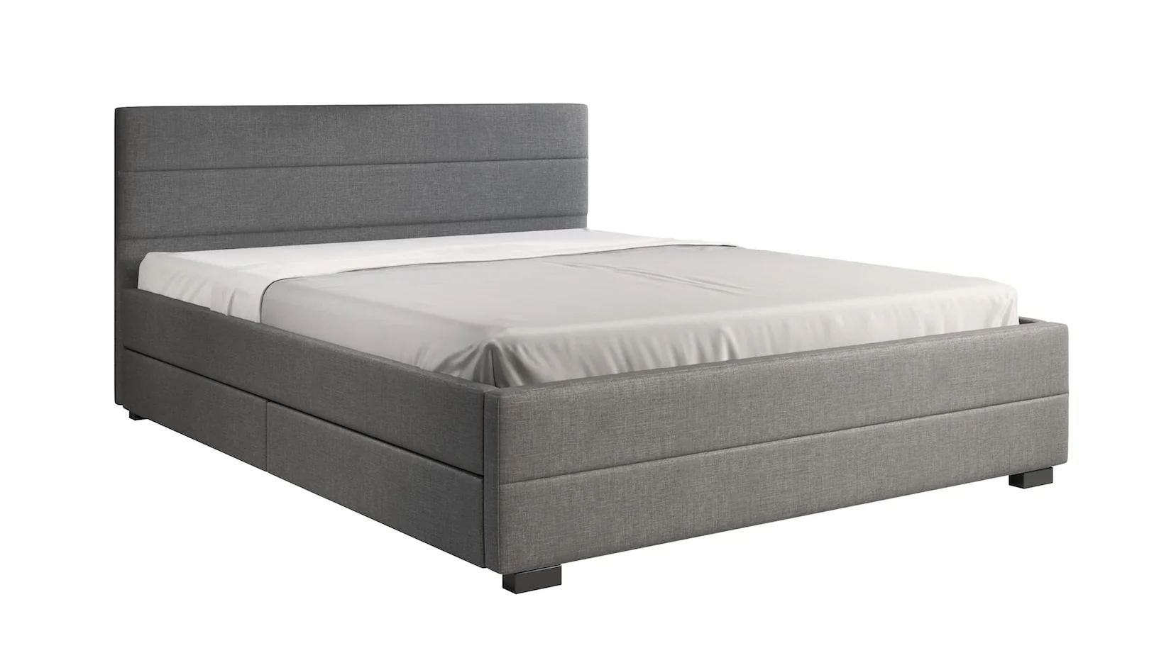 Loox - Tweepersoonsbed met 4 lades - Stof grijs - 160x200 cm - Image 8