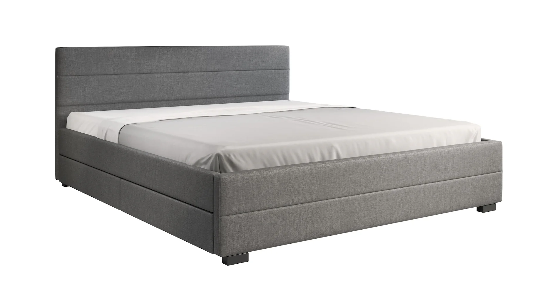 Loox - Tweepersoonsbed met 4 lades - Stof grijs - 180x200 cm - Image 8