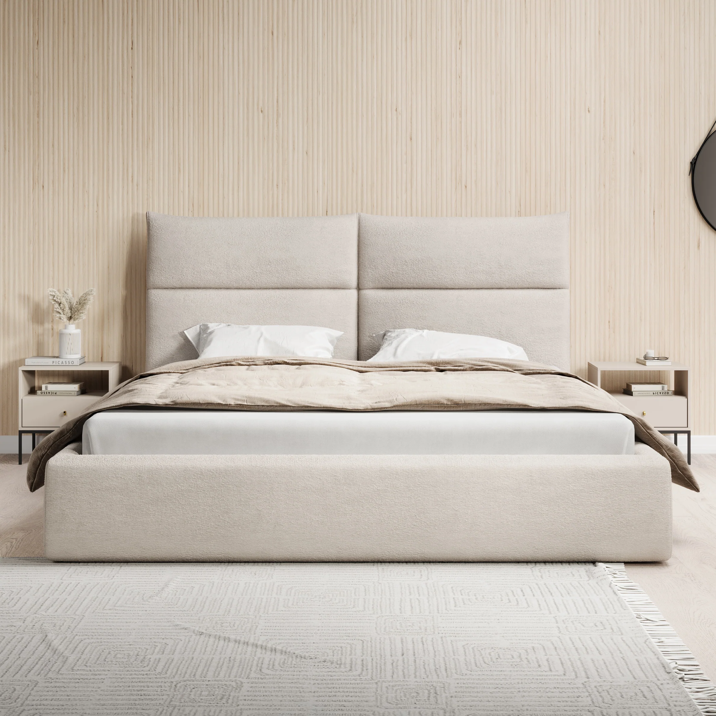 Maxton - Tweepersoonsbed - Stof beige - 180x200 cm - Image 2