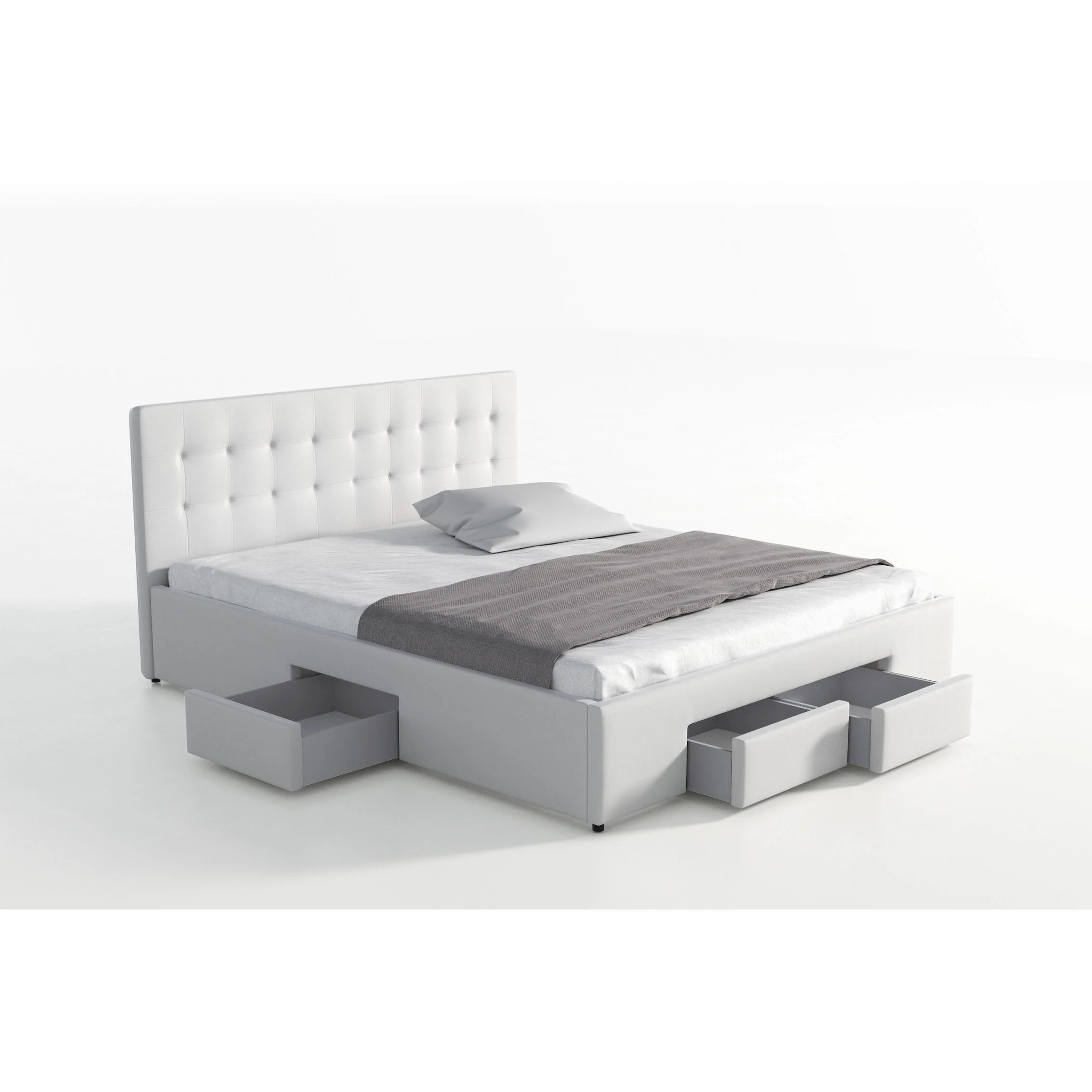 Milo - Tweepersoonsbed met lades - Wit - 160x200 cm - Image 7