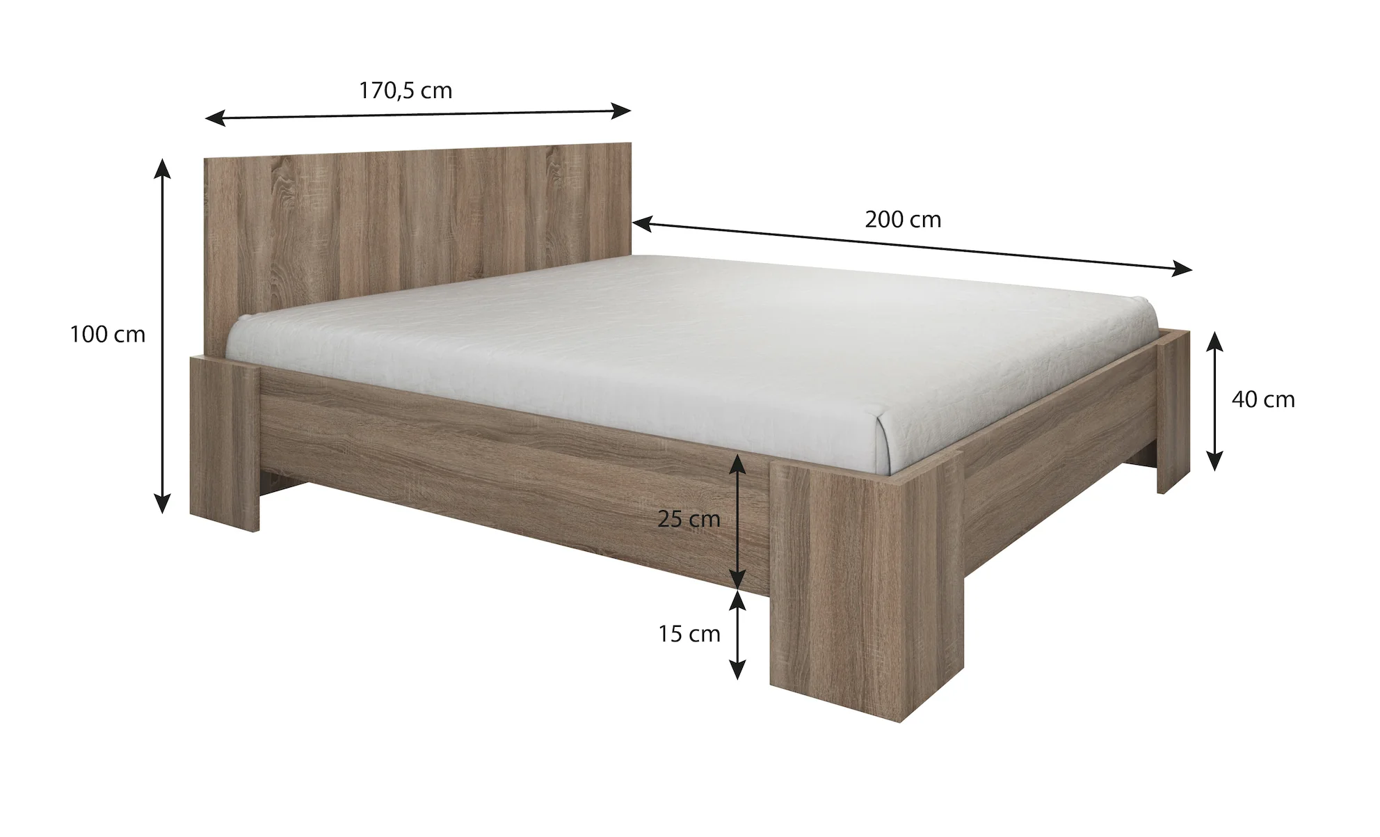 Monaco - Tweepersoonsbed - Eiken - 160x200 cm - Image 4