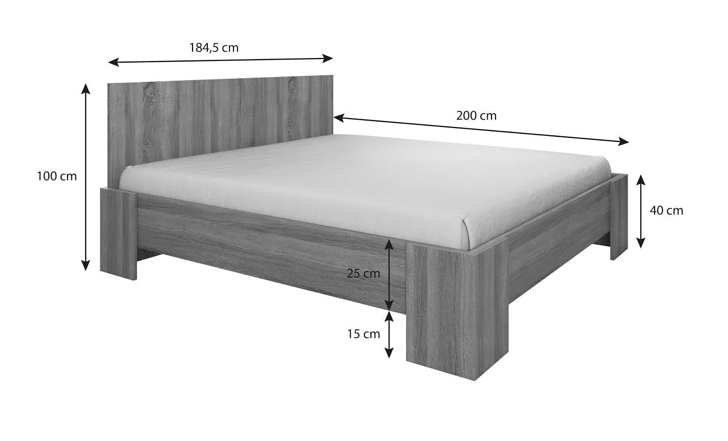 Monaco - Tweepersoonsbed - Eiken - 180x200 cm - Image 4