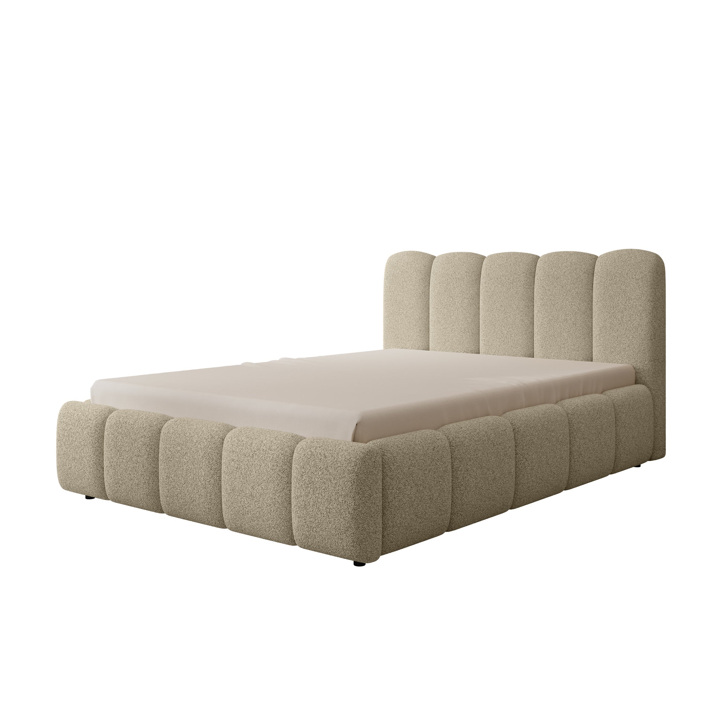 Nolena - Tweepersoonsbed - Beige stof - 140x200 cm - Image 4