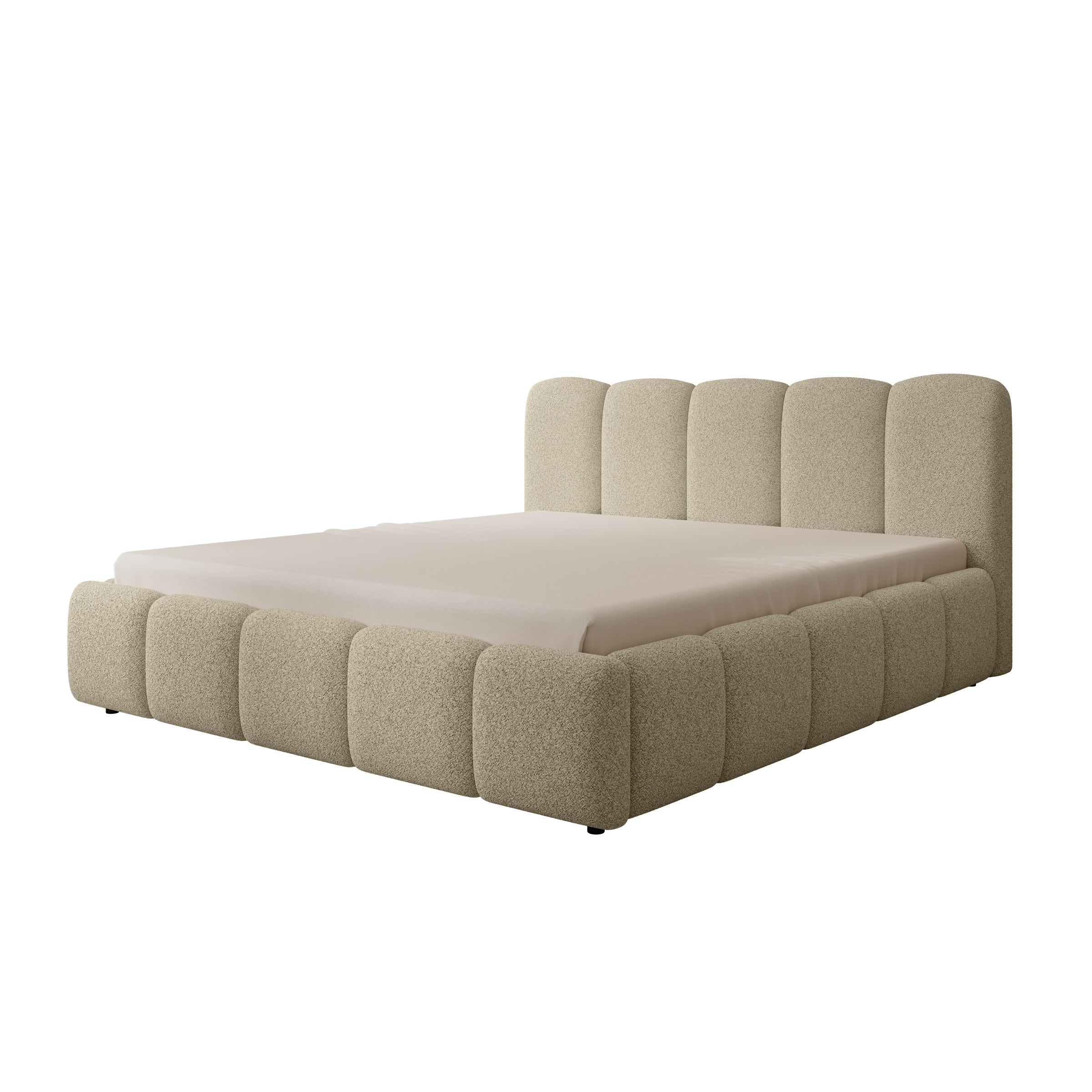 Nolena - Tweepersoonsbed - Beige stof - 180x200 cm - Image 4