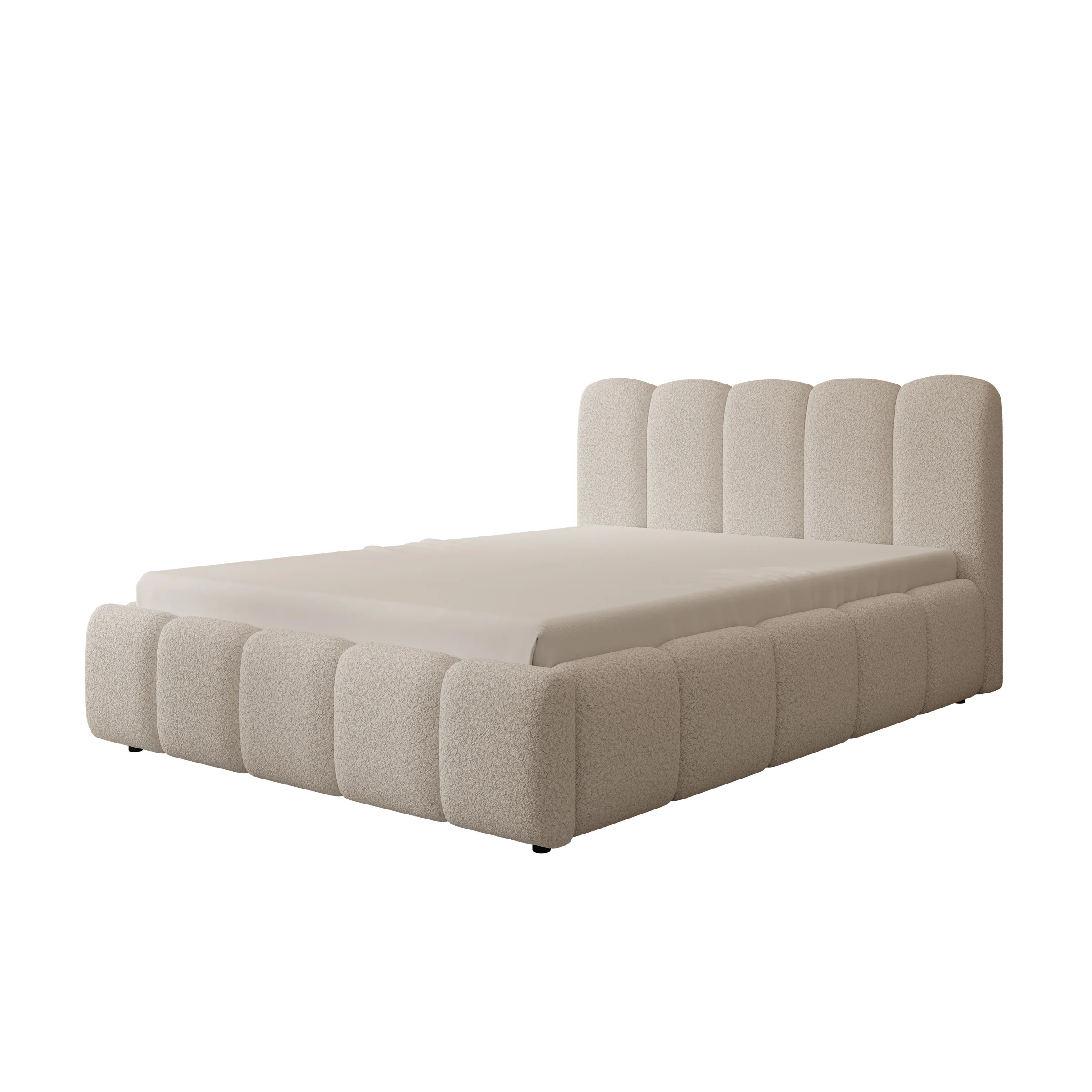 Nolena - Tweepersoonsbed - Beige teddystof - 140x200 cm - Image 4