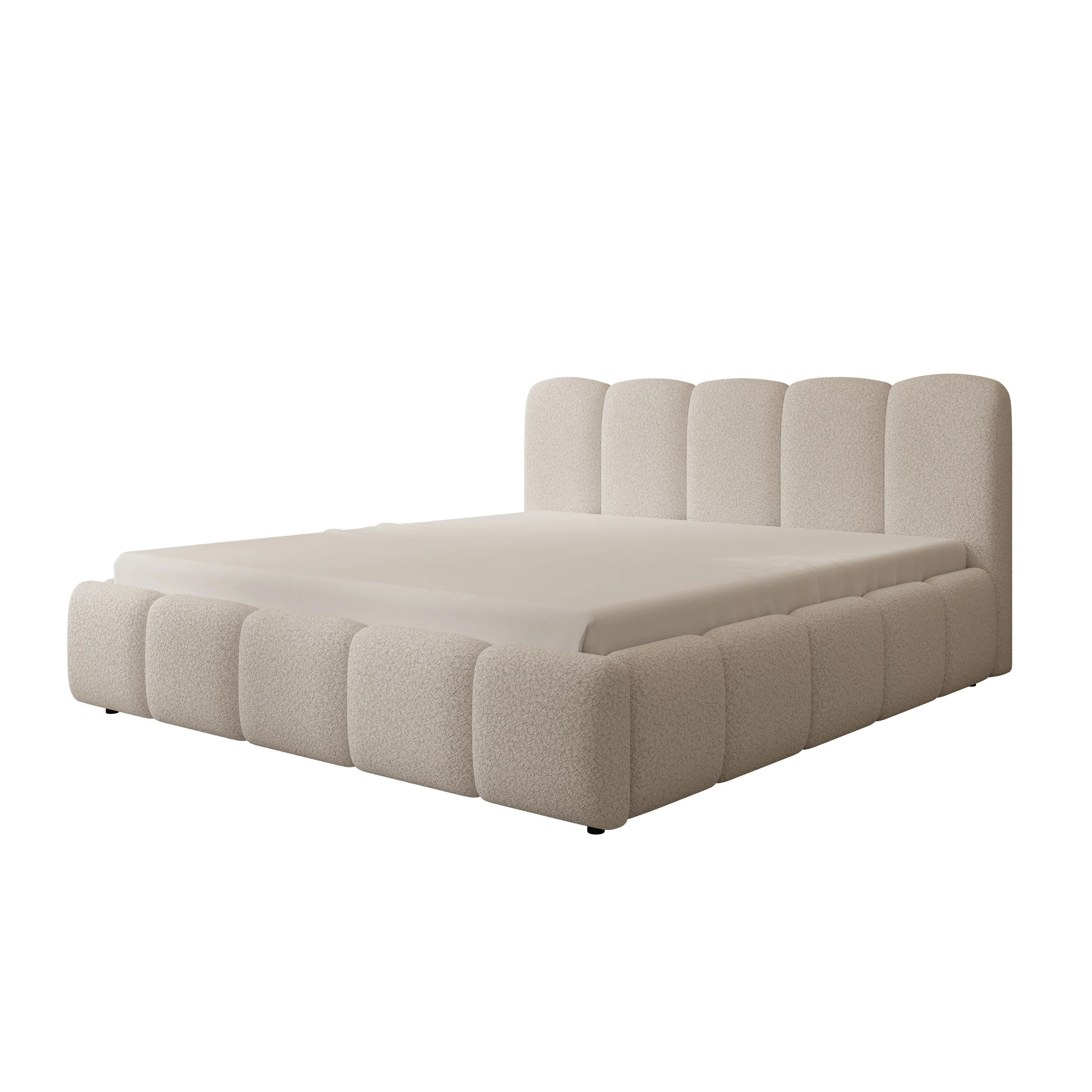 Nolena - Tweepersoonsbed - Beige teddystof - 180x200 cm - Image 4