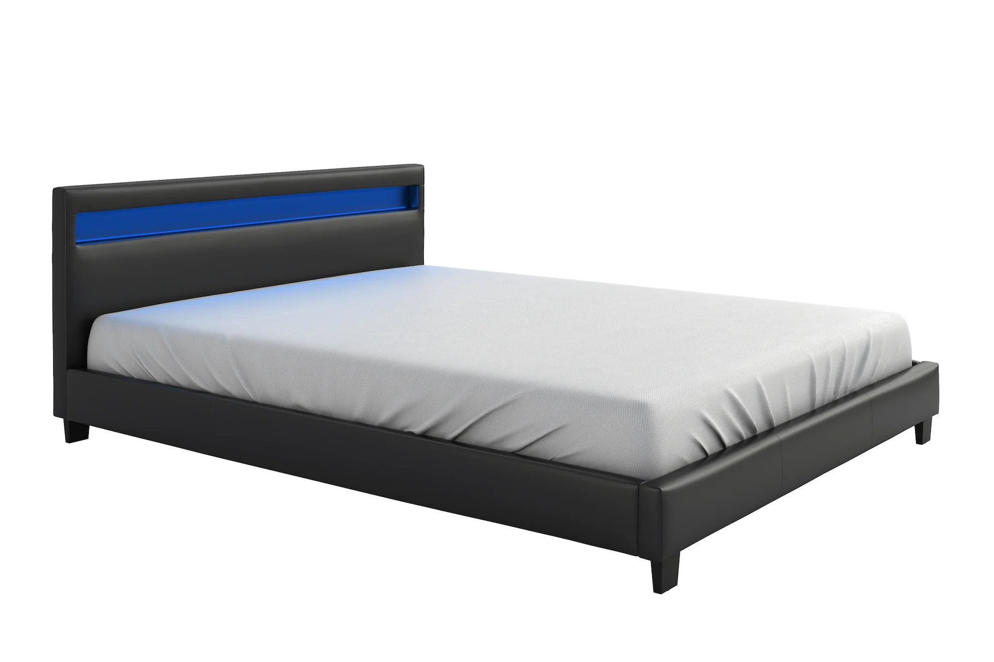 Paris - Tweepersoonsbed met verlichting - Zwart - 160x200 cm - Image 7