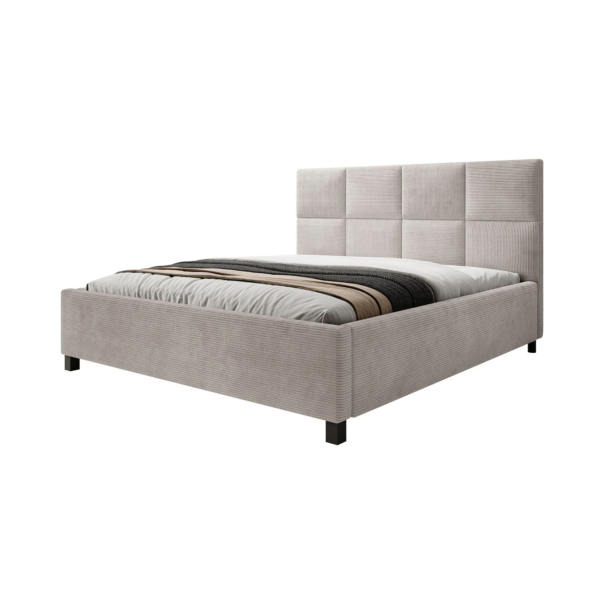 Soline - Tweepersoonsbed - Ribstof beige - 180x200 cm - Image 5