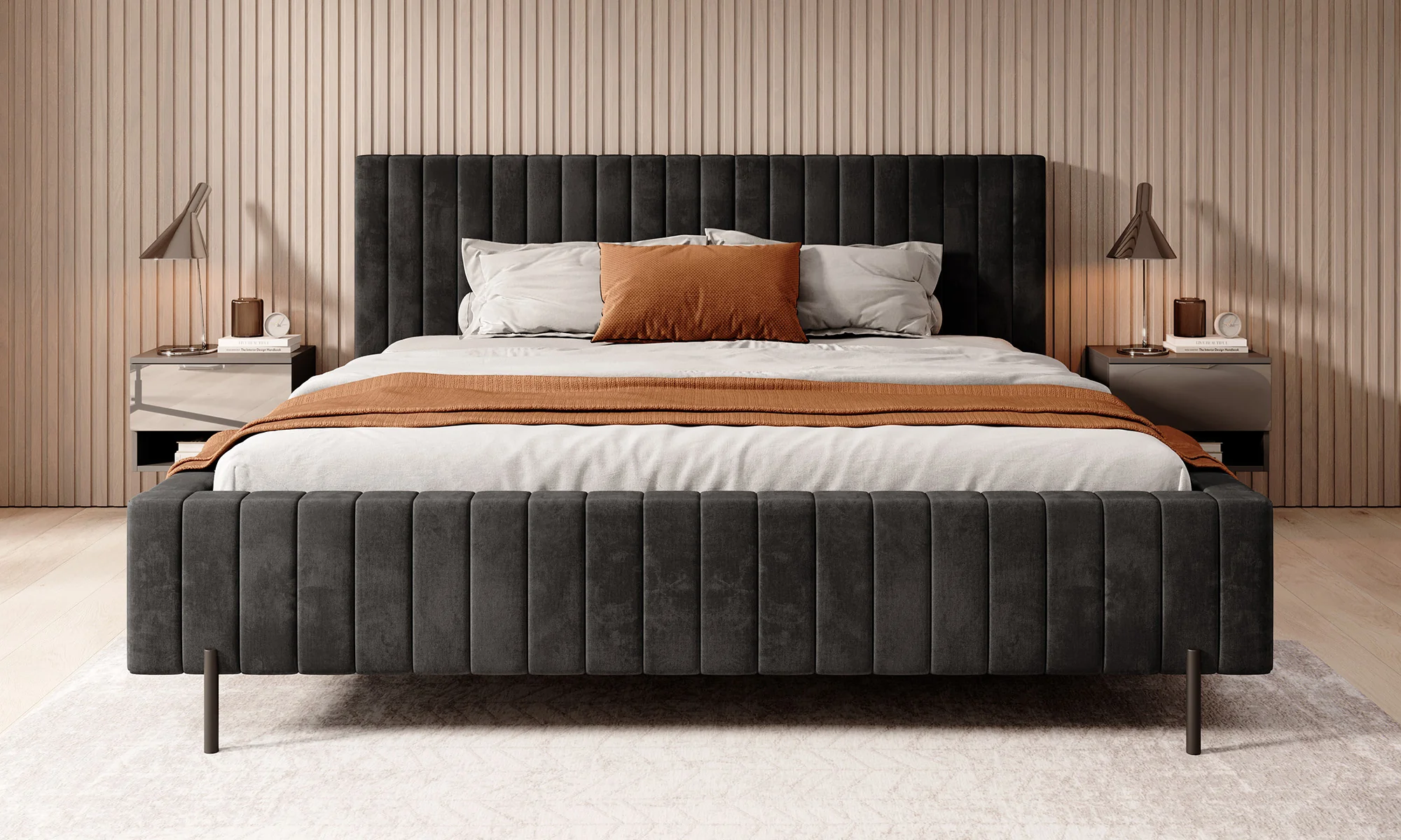 Ventum - Tweepersoonsbed - Velvet zwart - 180x200 cm - Image 2