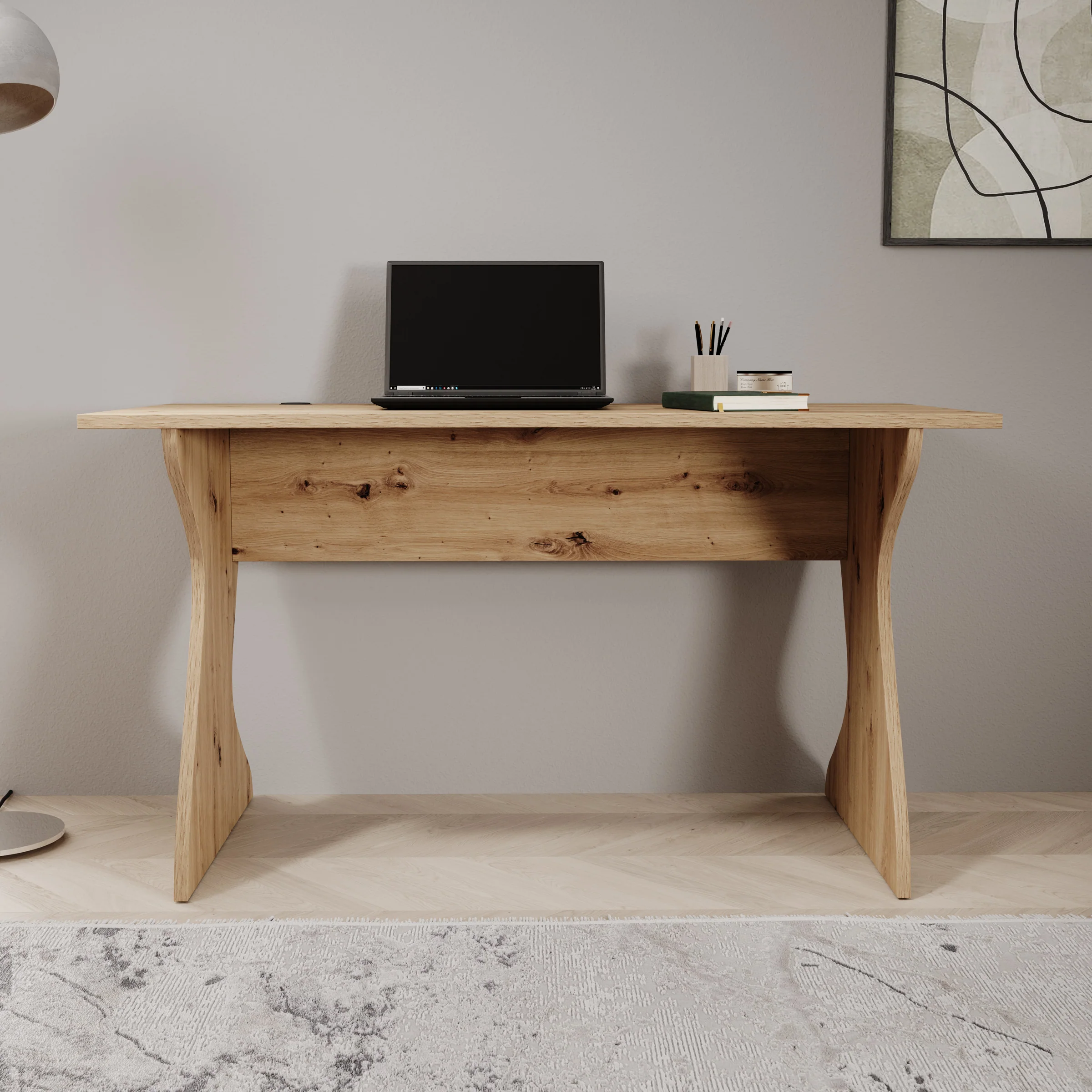 Unfold - Bureau - Eikenpatroon - 140x65x76 cm - Image 2