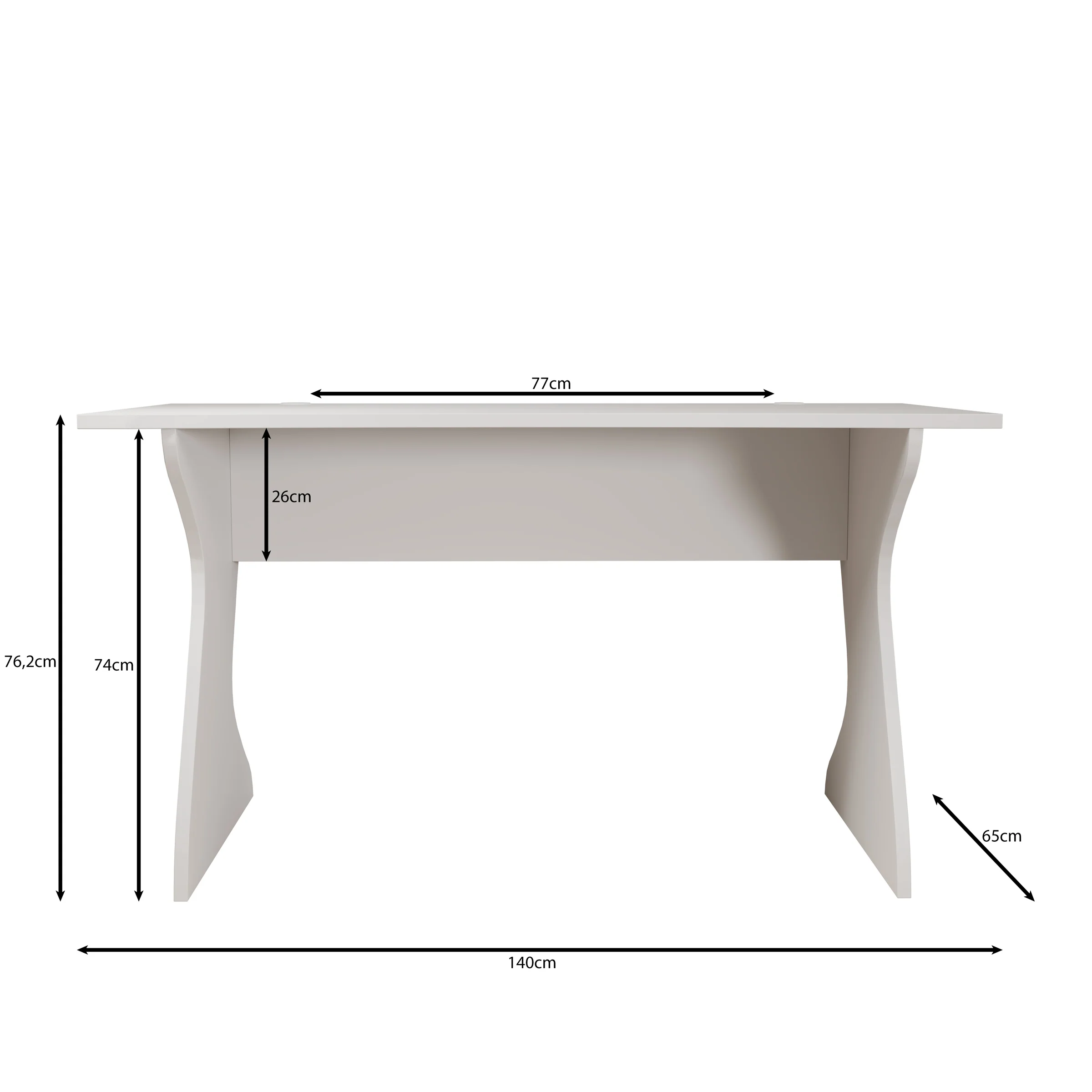 Unfold - Bureau - Eikenpatroon - 140x65x76 cm - Image 5