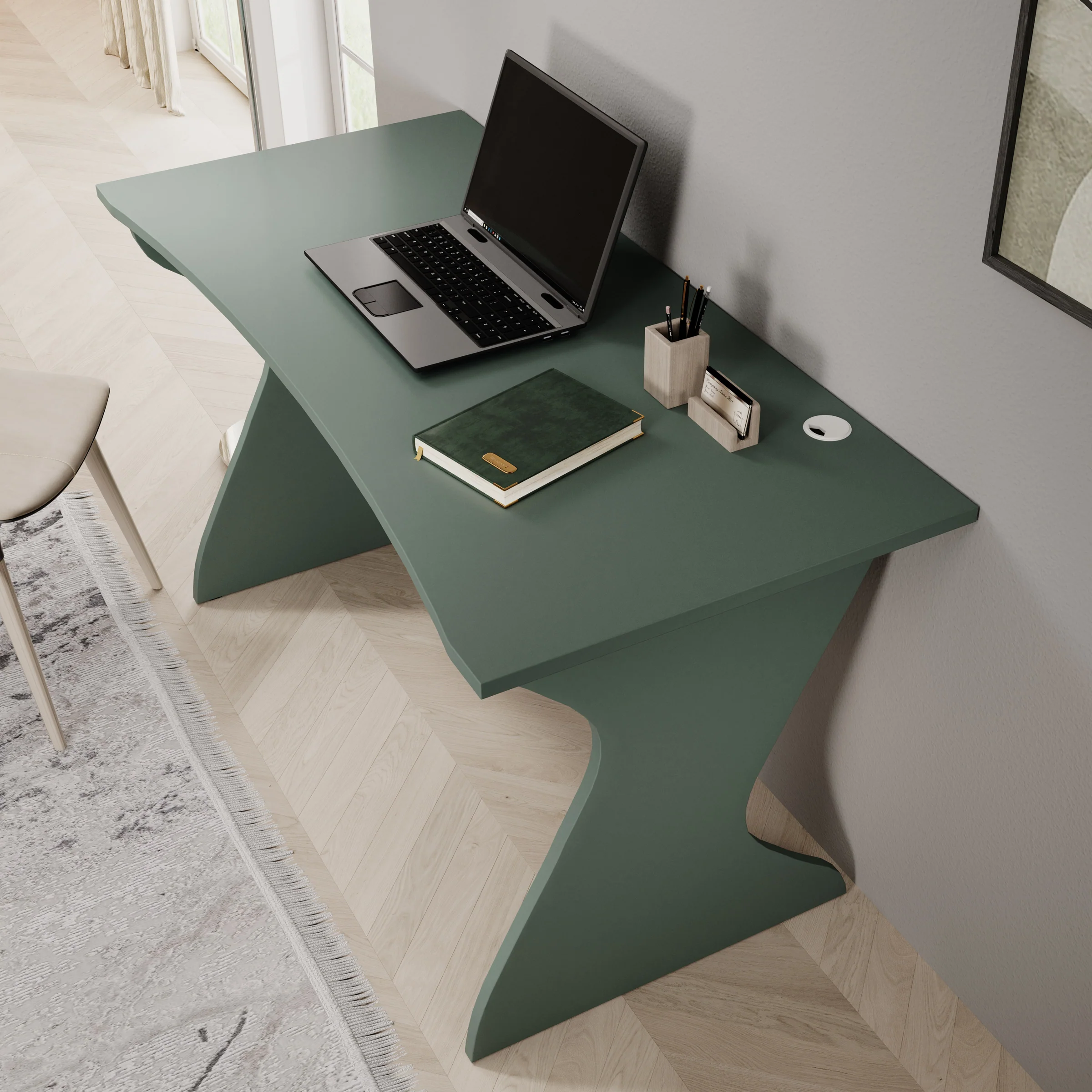 Unfold - Bureau - Groen - 140x65x76 cm - Image 4