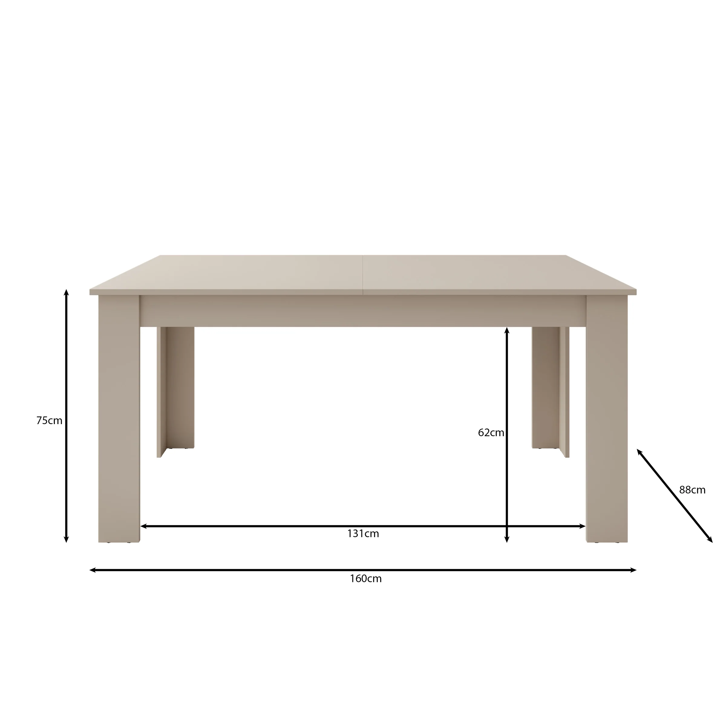 Uverta - Eetkamertafel - Licht eiken - 166x88x75 cm - Image 6