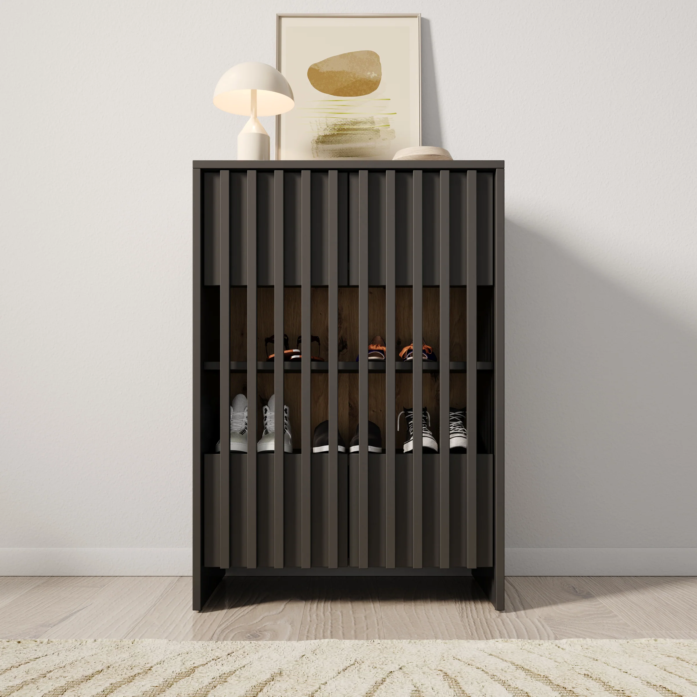Vallée - Schoenenkast - Zwart - 60x34x87 cm - Image 3